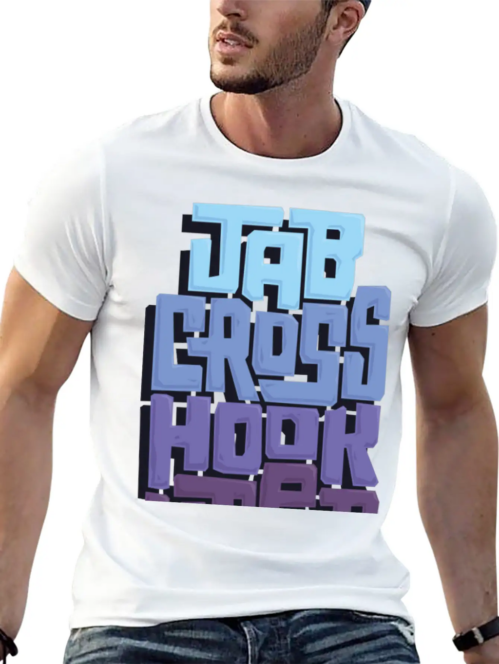 Jab Cross Hook Upper Music Breathable Soft Cotton T-Shirt – Timeless Casual Look