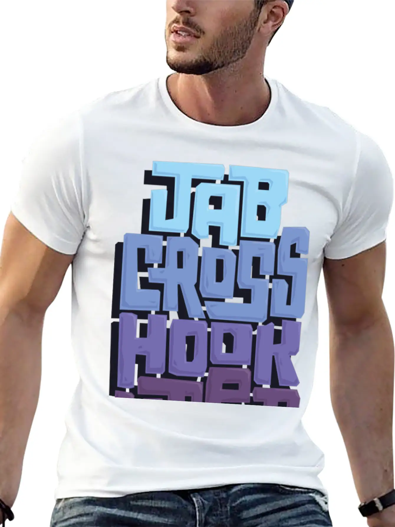 Jab Cross Hook Upper Music Breathable Soft Cotton T-Shirt – Timeless Casual Look