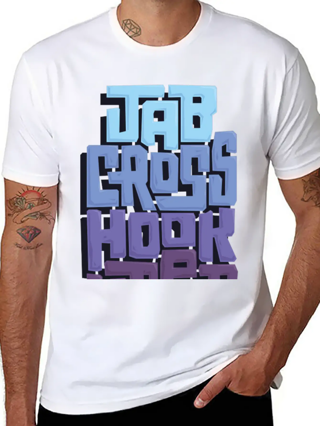 Jab Cross Hook Upper Music Breathable Soft Cotton T-Shirt – Timeless Casual Look