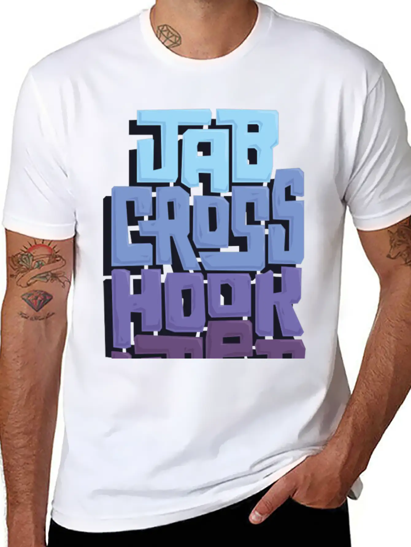 Jab Cross Hook Upper Music Breathable Soft Cotton T-Shirt – Timeless Casual Look