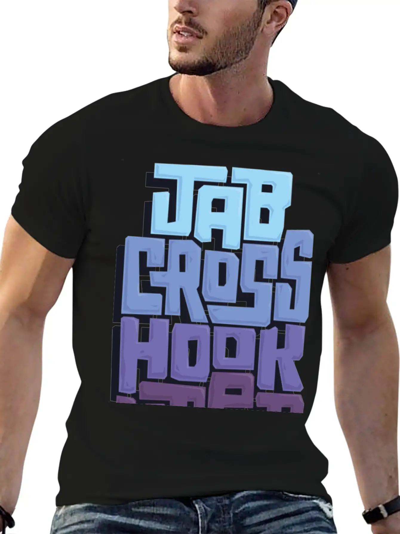 Jab Cross Hook Upper Music Breathable Soft Cotton T-Shirt – Timeless Casual Look