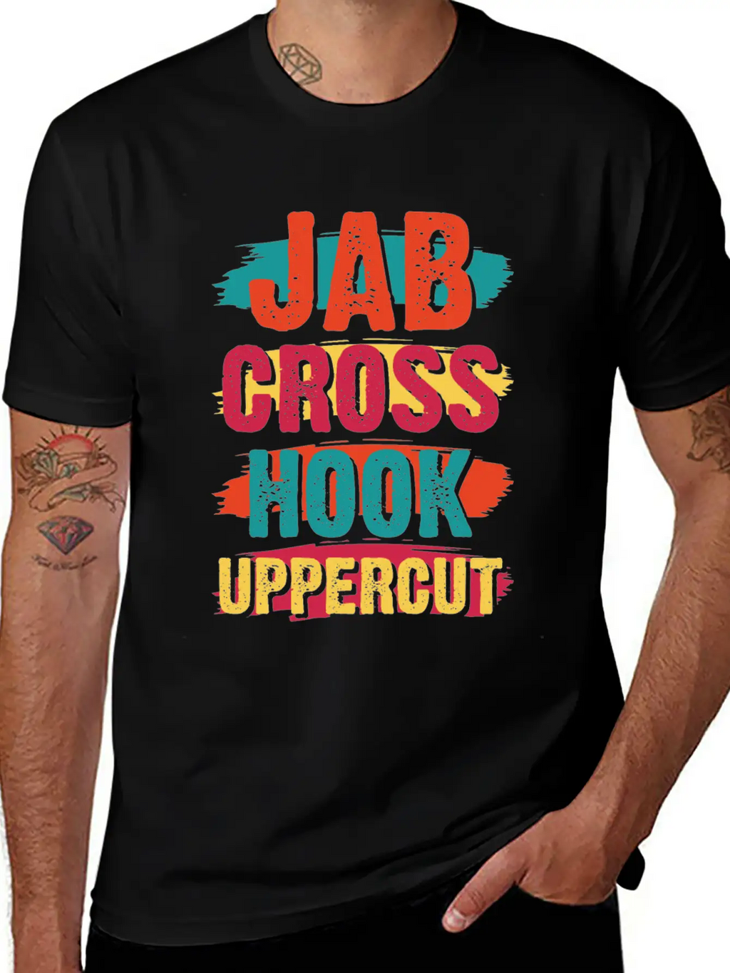 Jab Cross Hook Uppercut Unisex Short Sleeve Soft Cotton T-Shirt – Casual Everyday Wear