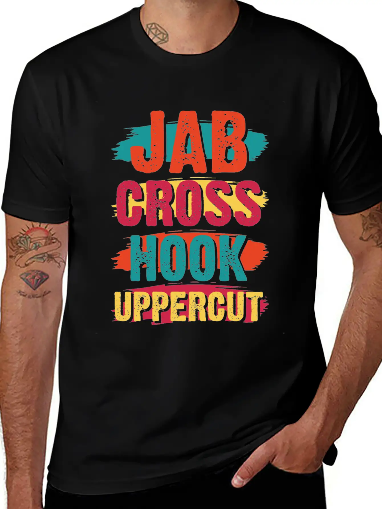 Jab Cross Hook Uppercut Unisex Short Sleeve Soft Cotton T-Shirt – Casual Everyday Wear