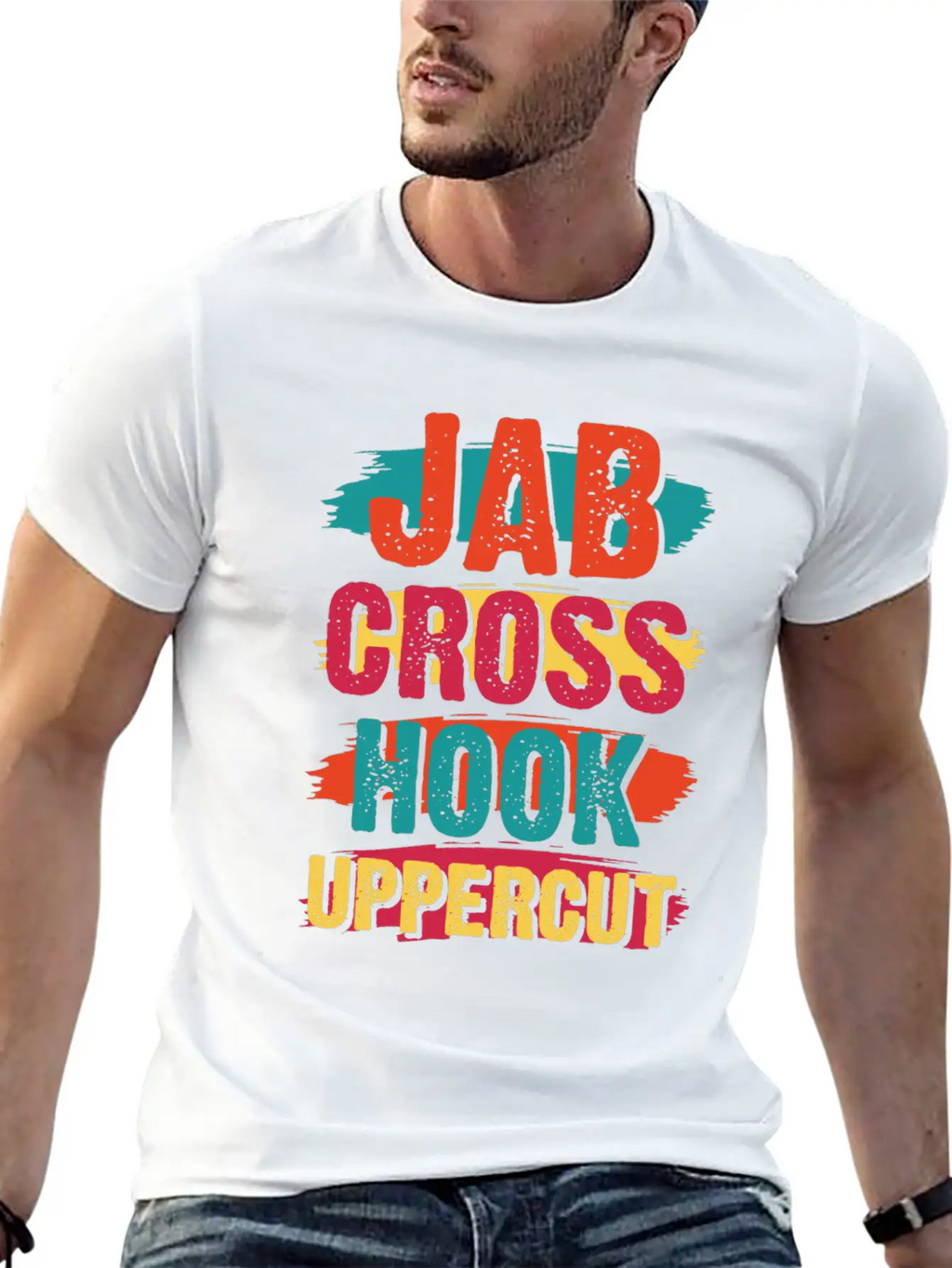 Jab Cross Hook Uppercut Unisex Short Sleeve Soft Cotton T-Shirt – Casual Everyday Wear