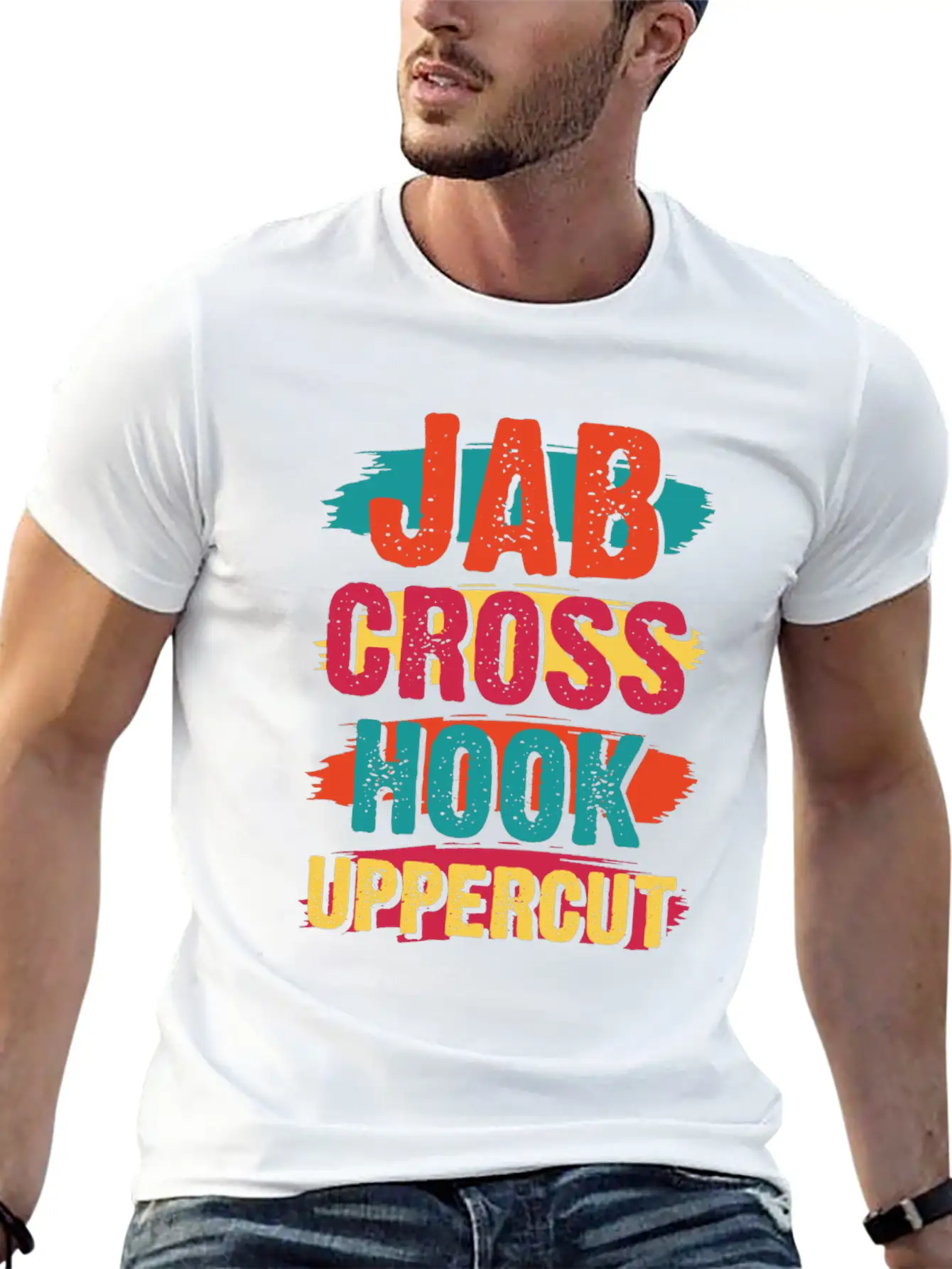 Jab Cross Hook Uppercut Unisex Short Sleeve Soft Cotton T-Shirt – Casual Everyday Wear