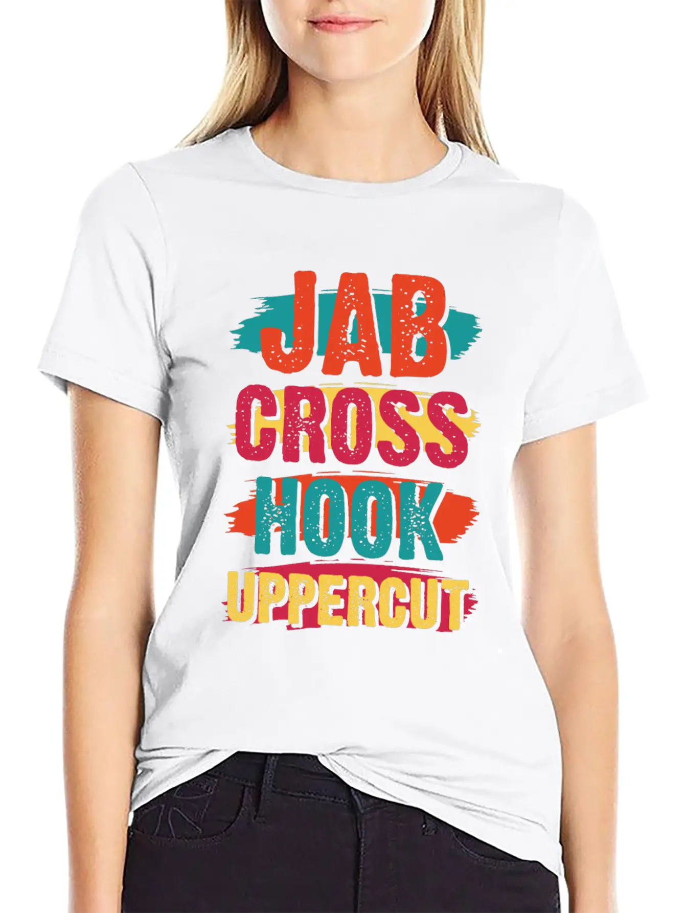 Jab Cross Hook Uppercut Unisex Short Sleeve Soft Cotton T-Shirt – Casual Everyday Wear