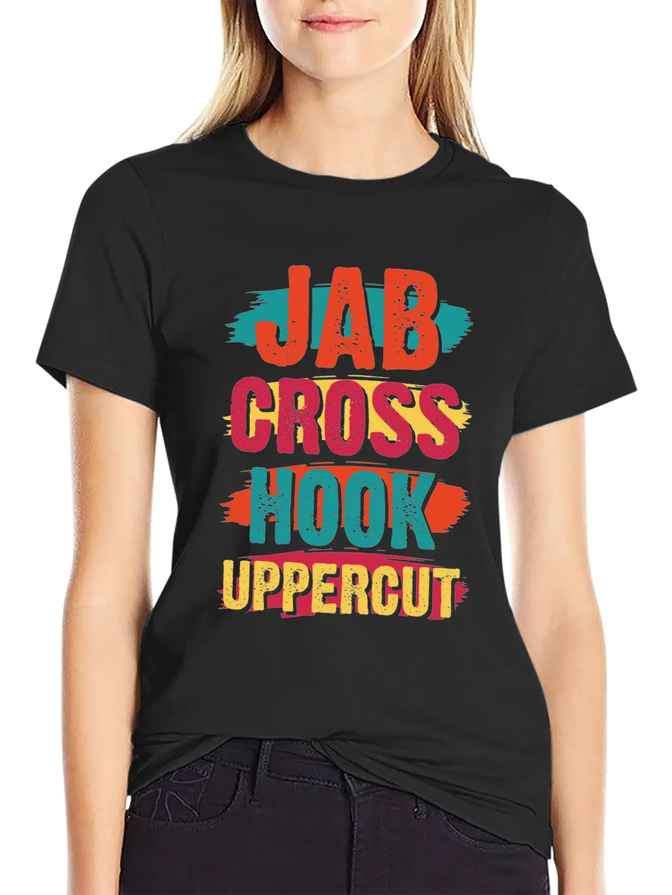 Jab Cross Hook Uppercut Unisex Short Sleeve Soft Cotton T-Shirt – Casual Everyday Wear