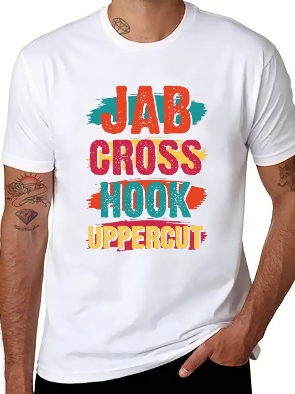 Jab Cross Hook Uppercut Unisex Short Sleeve Soft Cotton T-Shirt – Casual Everyday Wear