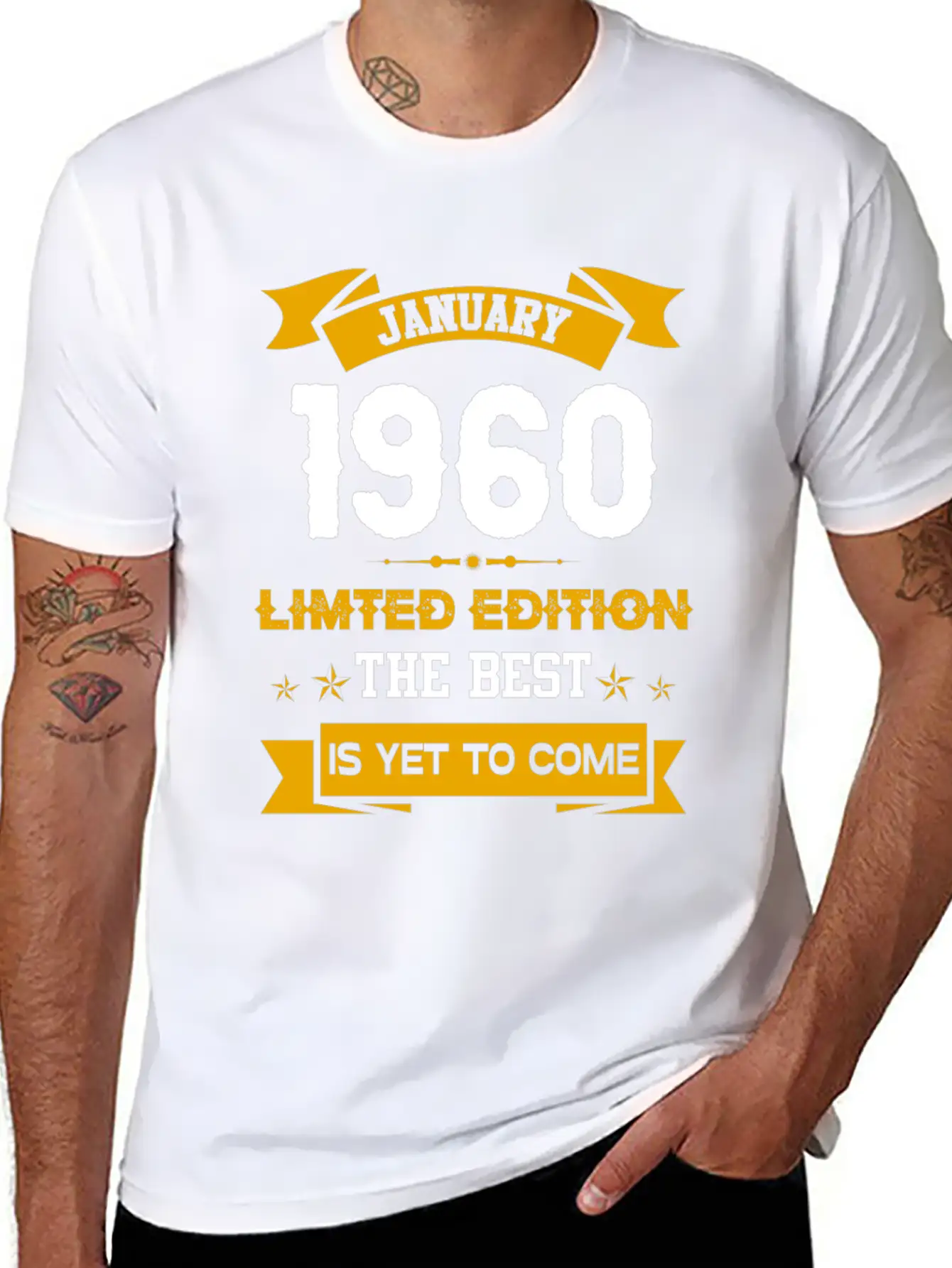 January 1960 Birthday Surprise Unisex Casual T-Shirt – Clean Design For Daily Comfort