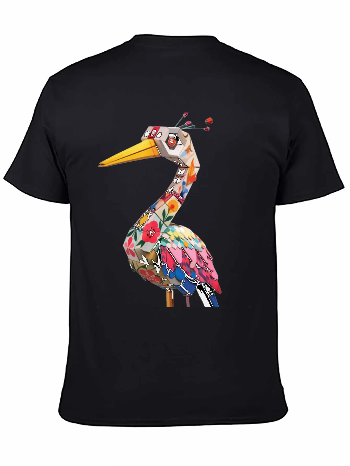 Japan Crane Pirate Buzzy Dice Streetwear Unisex Short Sleeve Soft Cotton T-Shirt – Casual Everyday Wear