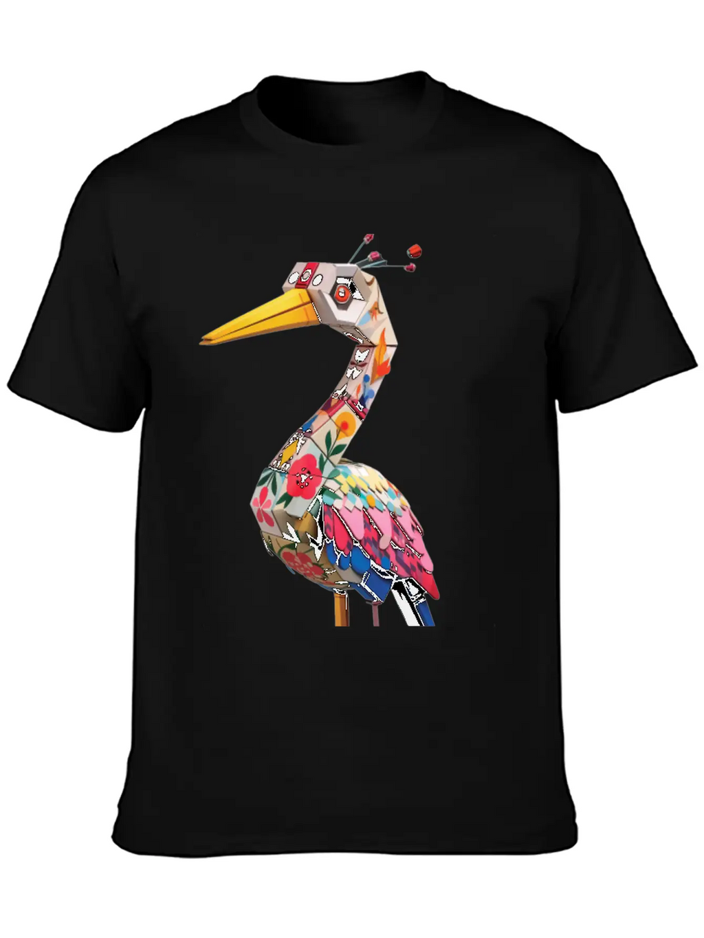 Japan Crane Pirate Buzzy Dice Streetwear Unisex Short Sleeve Soft Cotton T-Shirt – Casual Everyday Wear