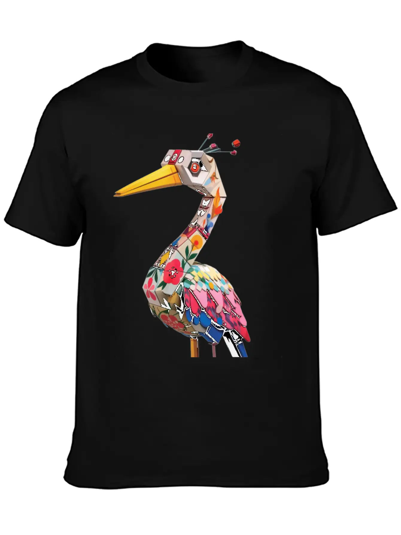 Japan Crane Pirate Buzzy Dice Streetwear Unisex Short Sleeve Soft Cotton T-Shirt – Casual Everyday Wear