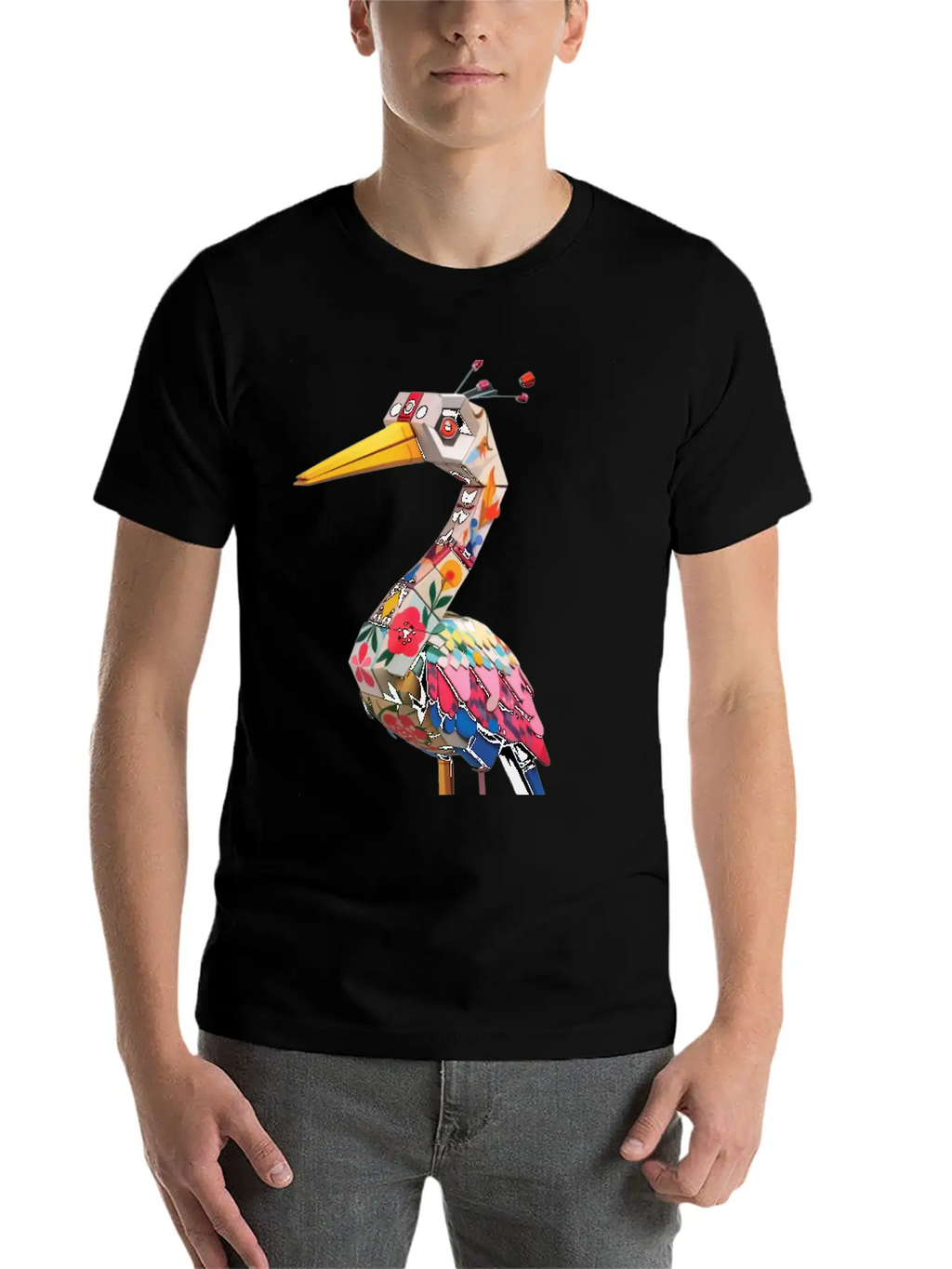 Japan Crane Pirate Buzzy Dice Streetwear Unisex Short Sleeve Soft Cotton T-Shirt – Casual Everyday Wear