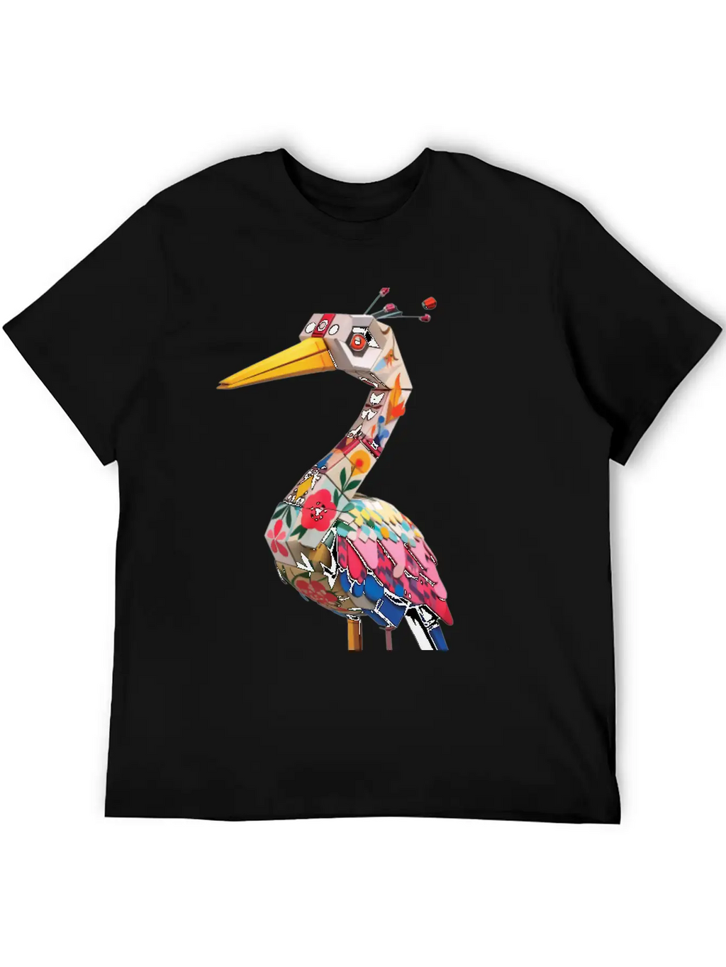 Japan Crane Pirate Buzzy Dice Streetwear Unisex Short Sleeve Soft Cotton T-Shirt – Casual Everyday Wear