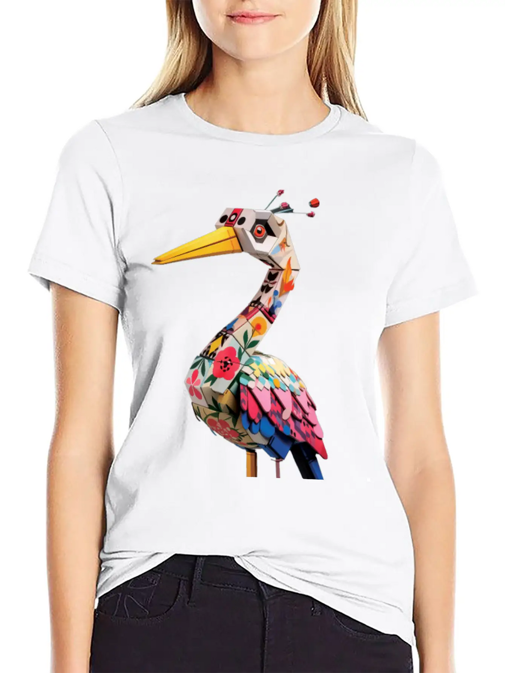 Japan Crane Pirate Buzzy Dice Streetwear Unisex Short Sleeve Soft Cotton T-Shirt – Casual Everyday Wear