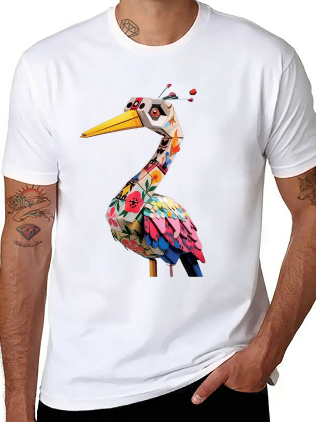 Japan Crane Pirate Buzzy Dice Streetwear Unisex Short Sleeve Soft Cotton T-Shirt – Casual Everyday Wear