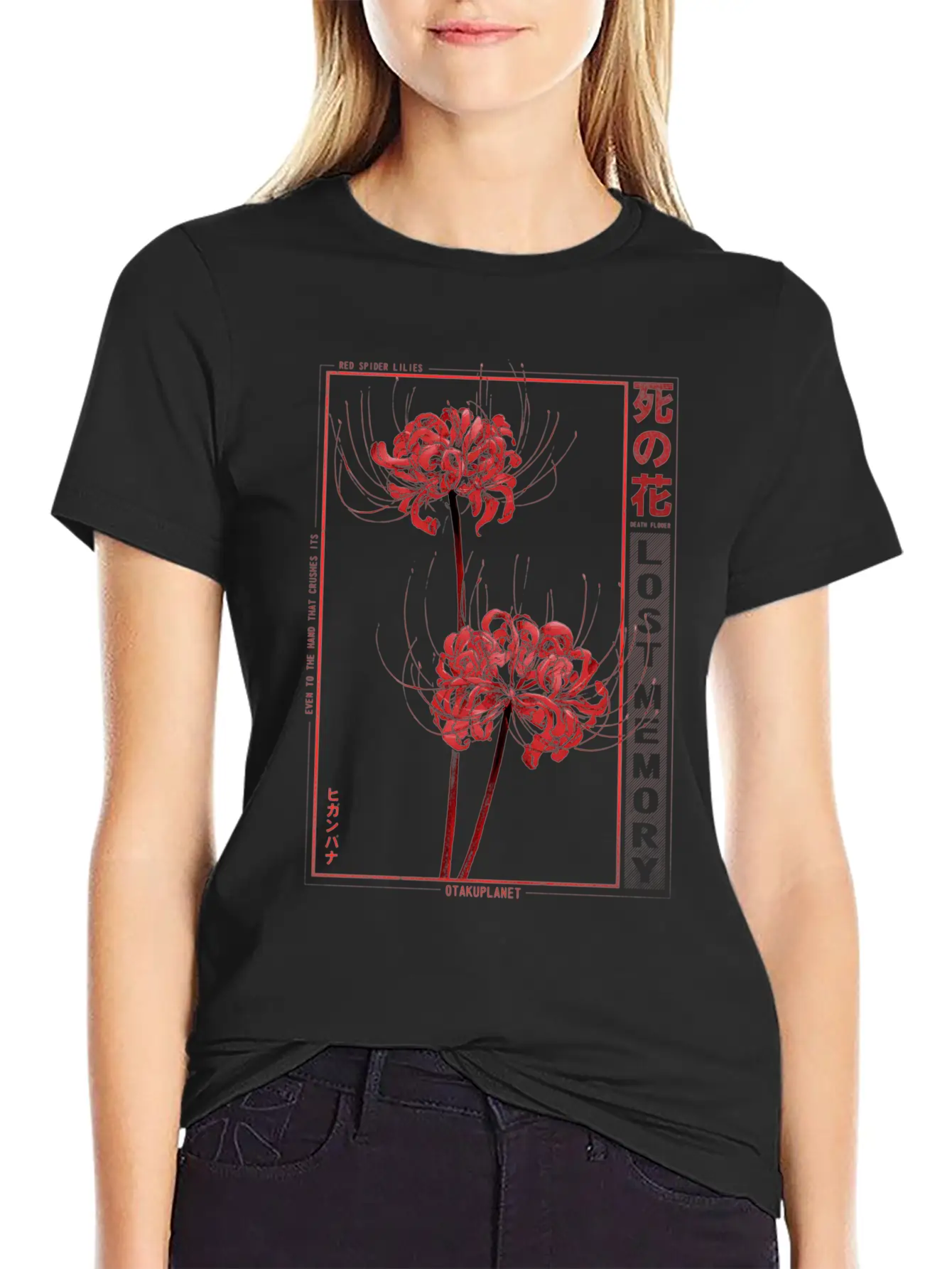 Japanese Der Lily Soft Grunge Anime Aesthetic Flow Unisex Casual T-Shirt – Clean Design For Daily Comfort