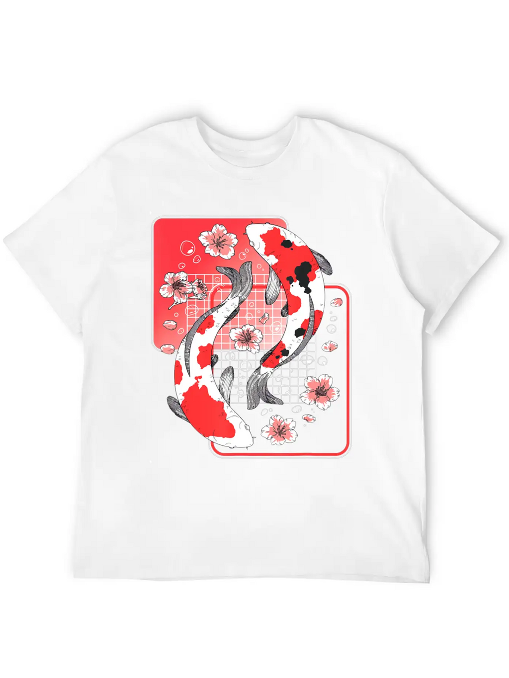 Japanese Koi Carp Fish Aesthetic Cherry Blossom Ni Unisex Casual T-Shirt – Clean Design For Daily Comfort