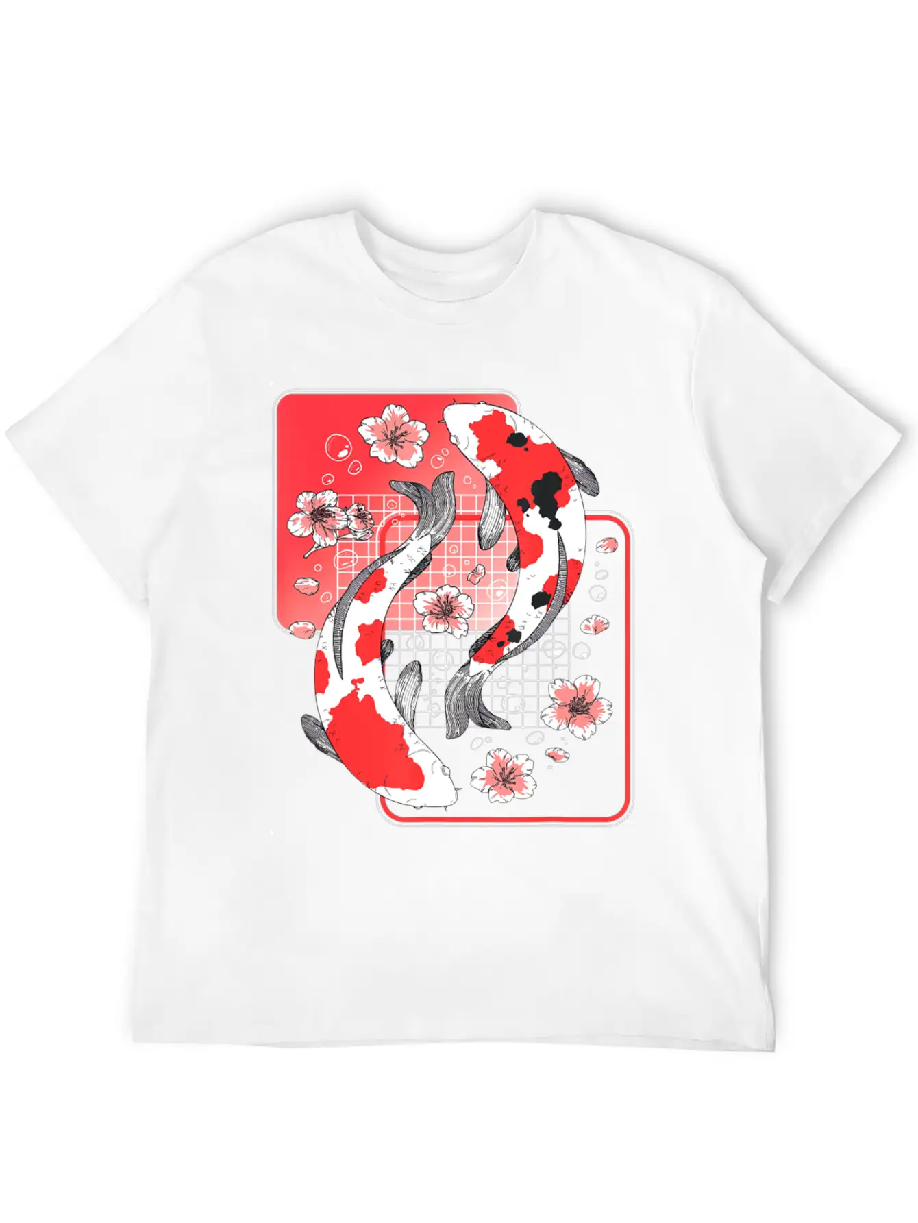 Japanese Koi Carp Fish Aesthetic Cherry Blossom Ni Unisex Casual T-Shirt – Clean Design For Daily Comfort
