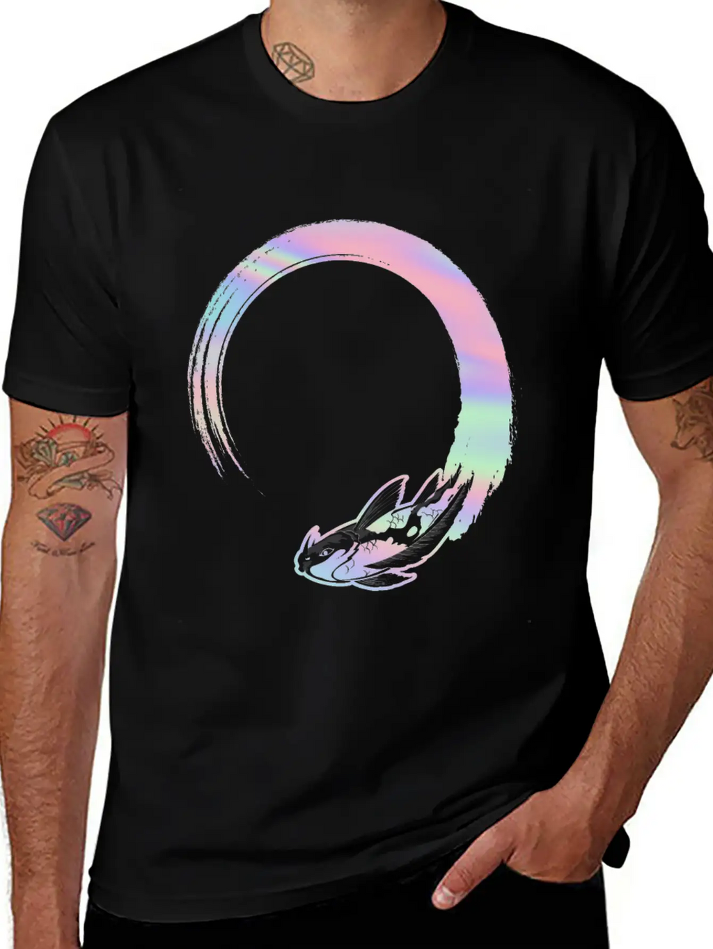 Japanese Pastel Goth Koi Unisex Casual T-Shirt – Clean Design For Daily Comfort