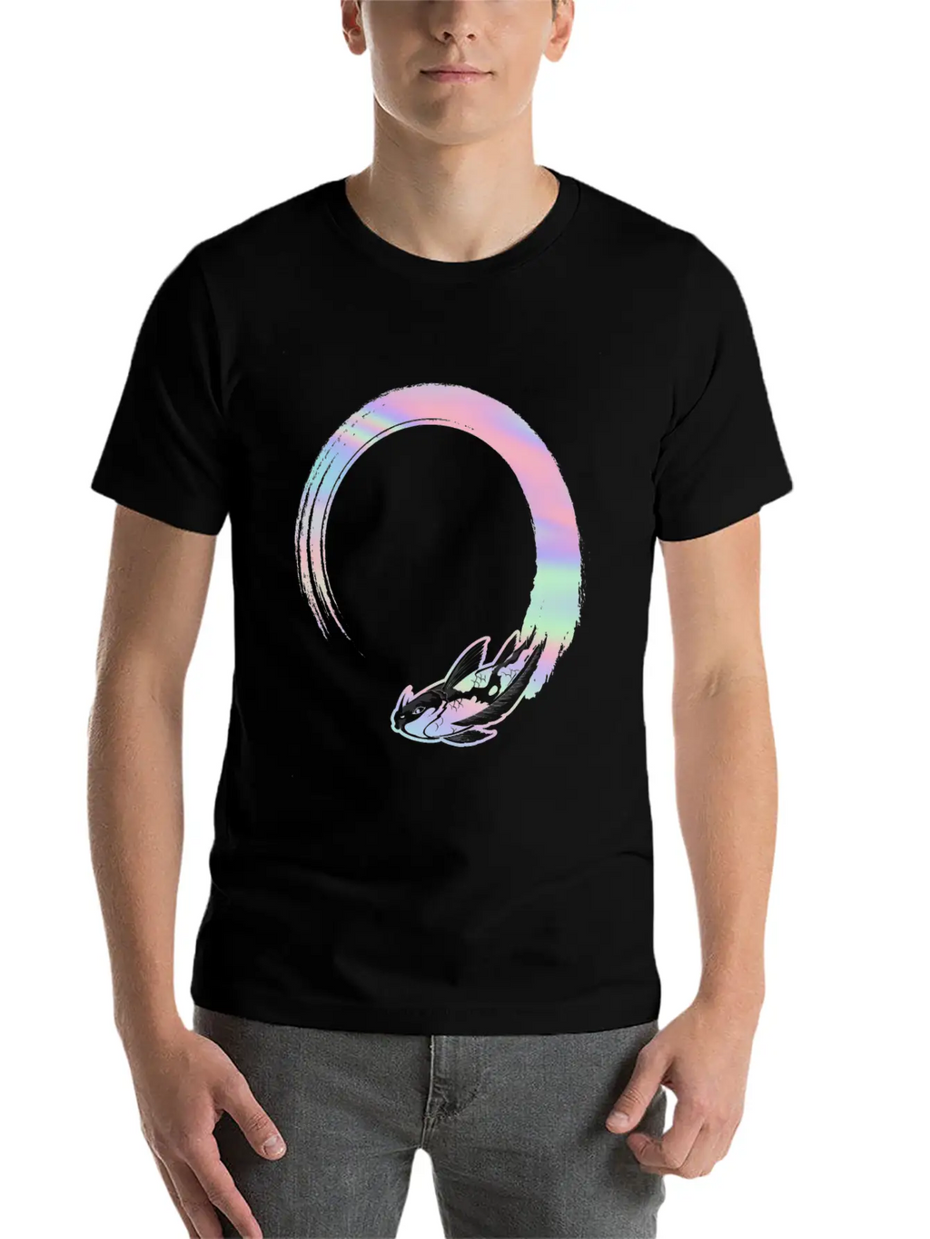 Japanese Pastel Goth Koi Unisex Casual T-Shirt – Clean Design For Daily Comfort