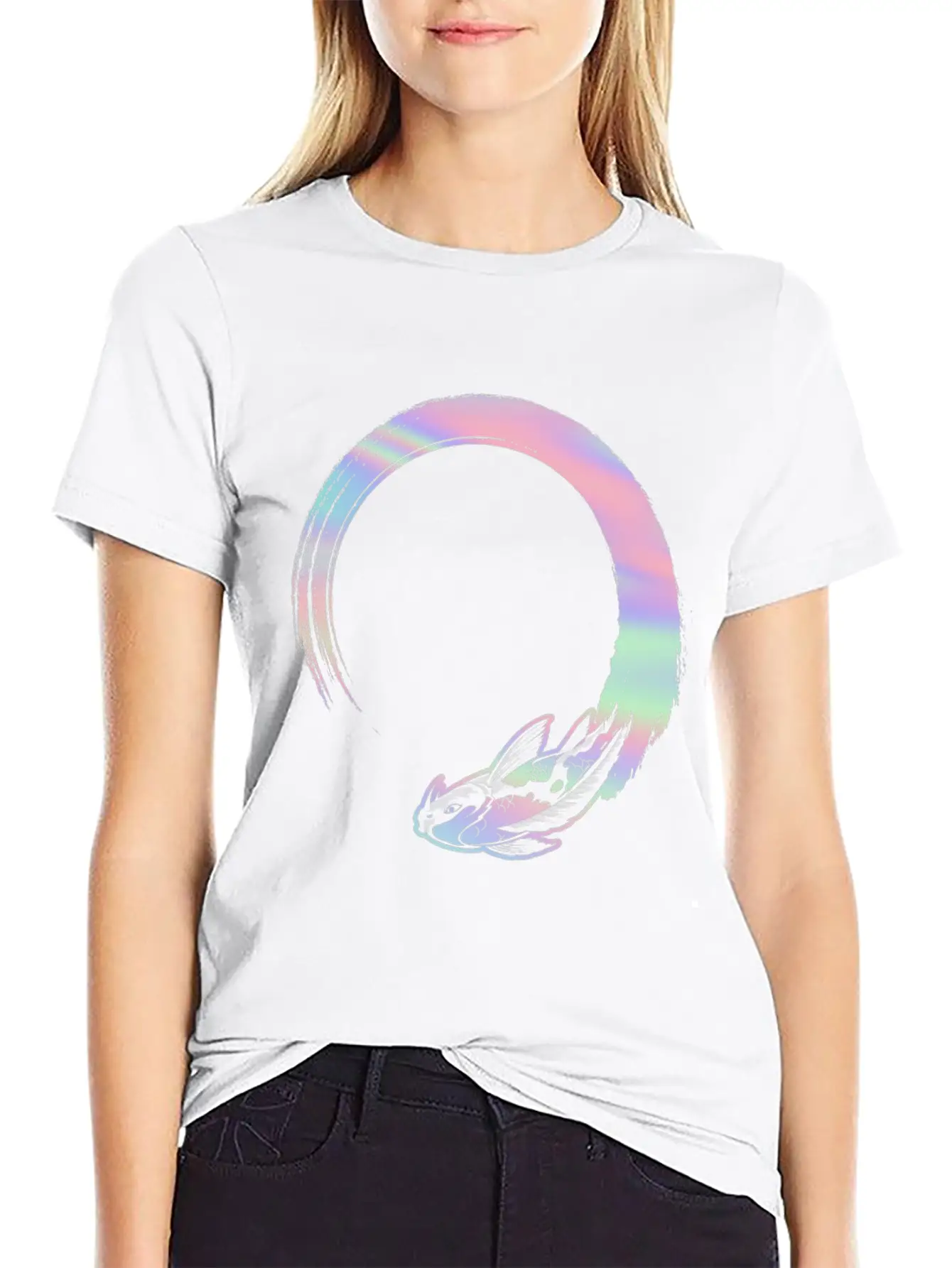 Japanese Pastel Goth Koi Unisex Casual T-Shirt – Clean Design For Daily Comfort