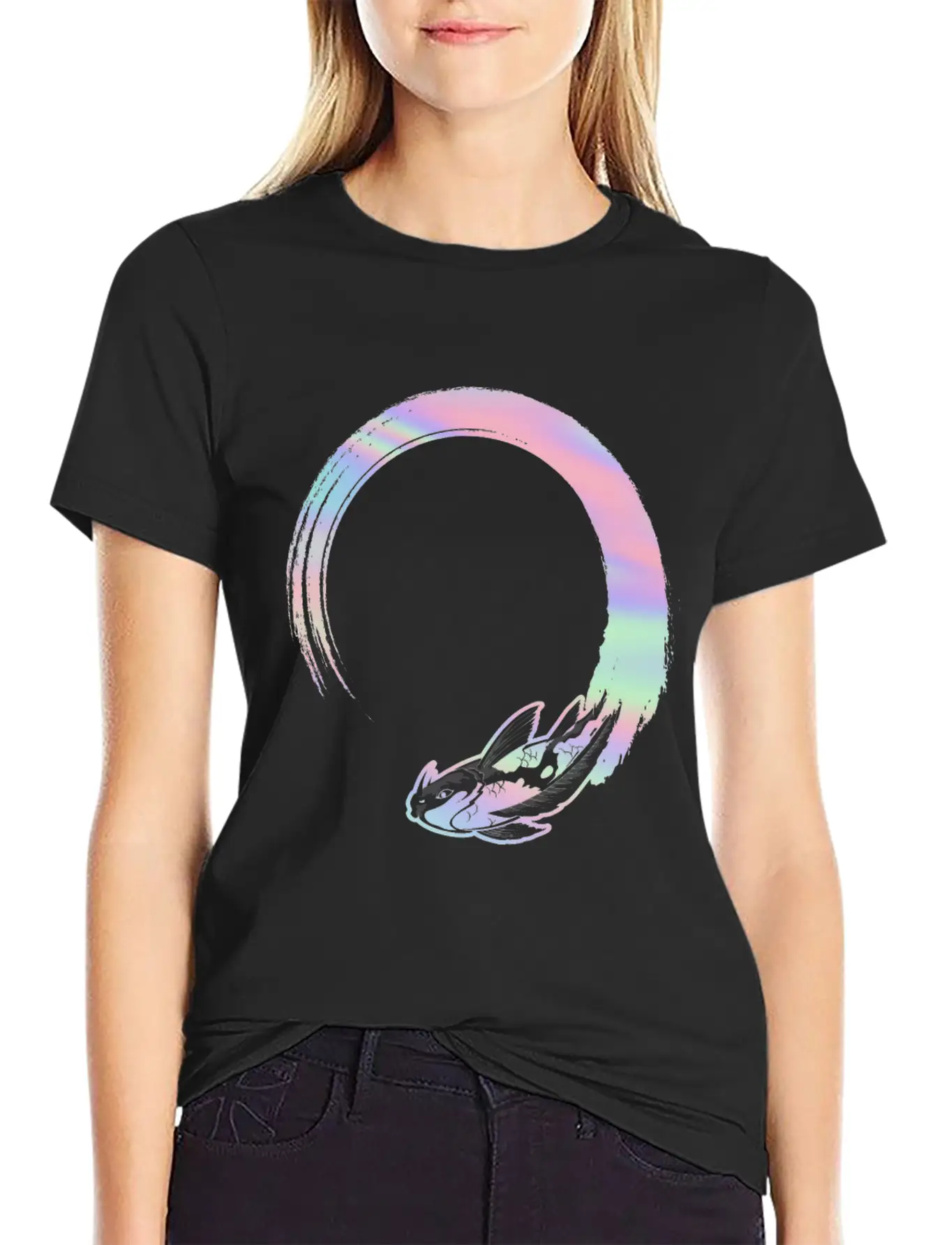 Japanese Pastel Goth Koi Unisex Casual T-Shirt – Clean Design For Daily Comfort