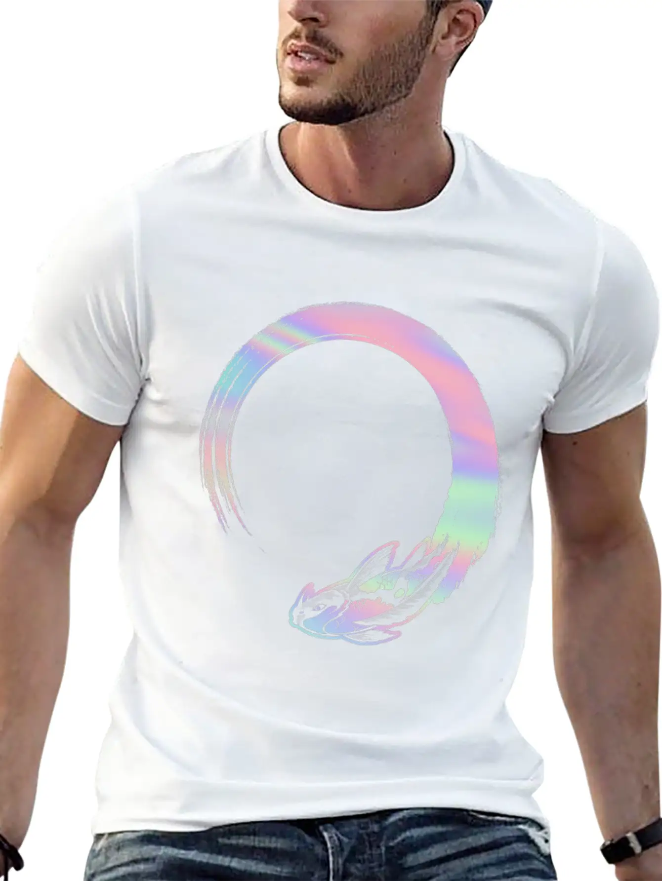 Japanese Pastel Goth Koi Unisex Casual T-Shirt – Clean Design For Daily Comfort