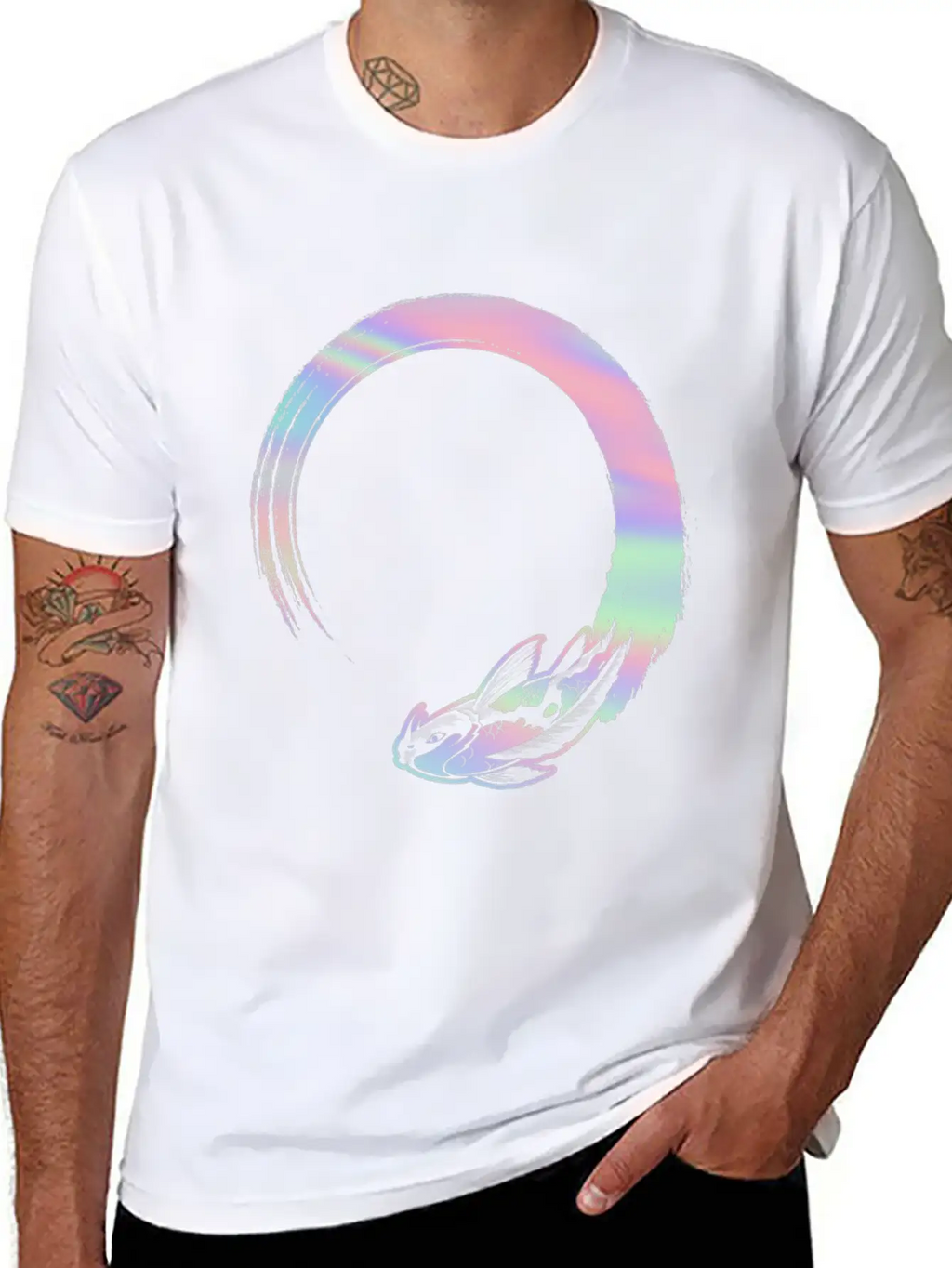 Japanese Pastel Goth Koi Unisex Casual T-Shirt – Clean Design For Daily Comfort