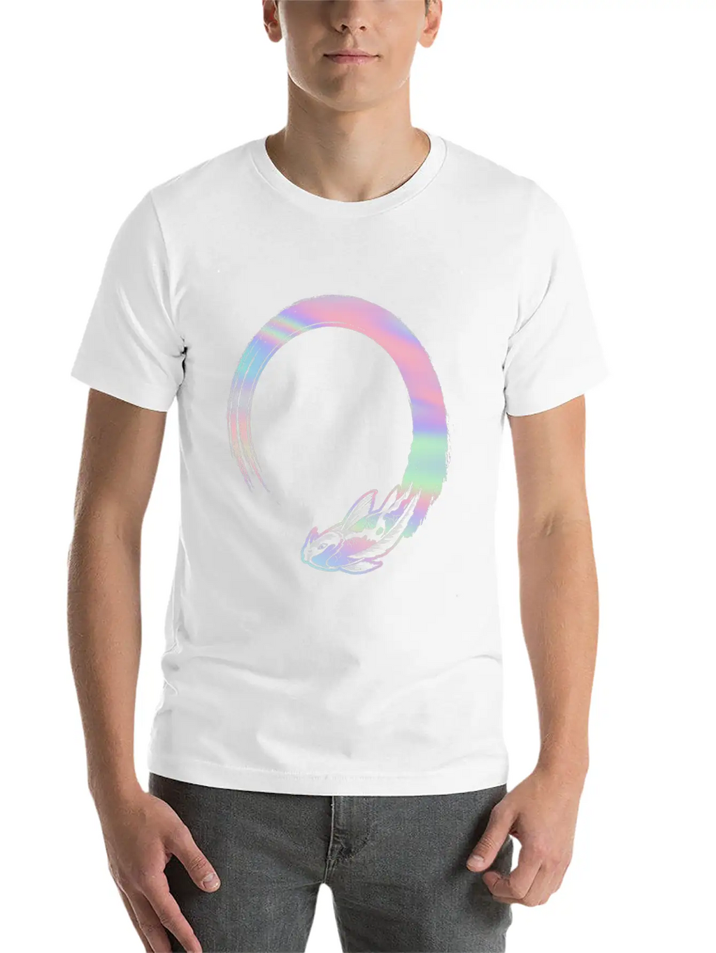 Japanese Pastel Goth Koi Unisex Casual T-Shirt – Clean Design For Daily Comfort
