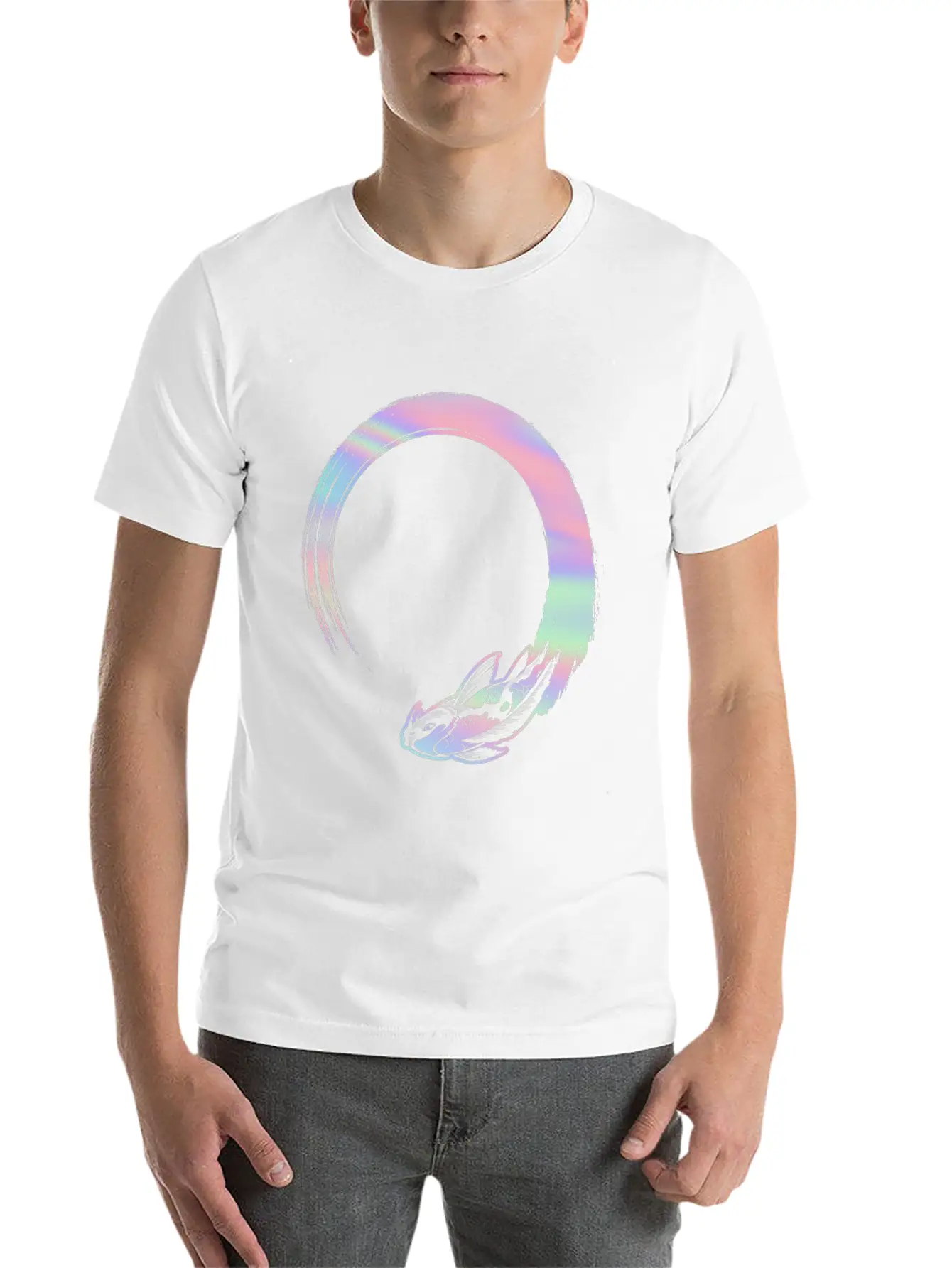 Japanese Pastel Goth Koi Unisex Casual T-Shirt – Clean Design For Daily Comfort