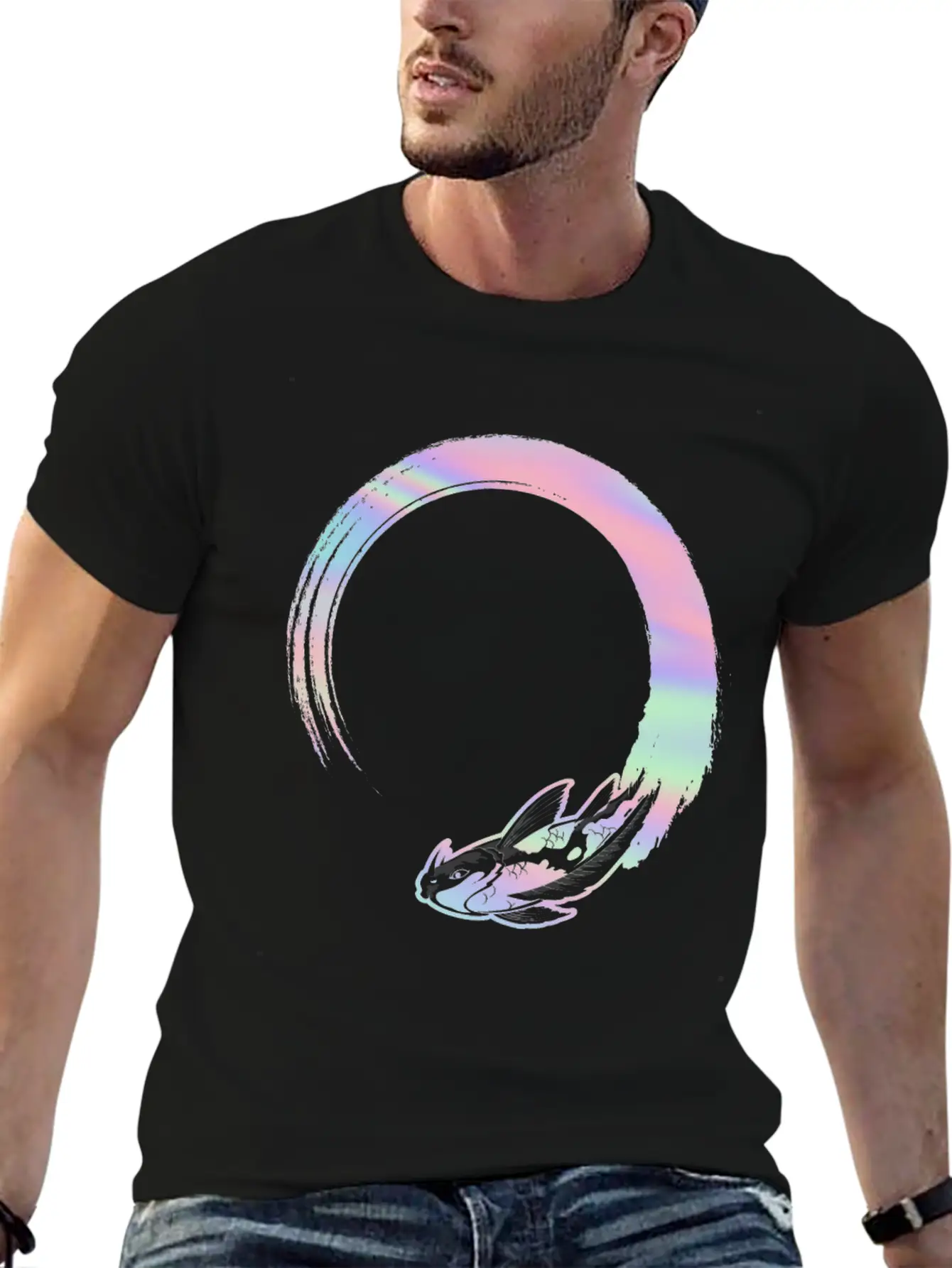 Japanese Pastel Goth Koi Unisex Casual T-Shirt – Clean Design For Daily Comfort