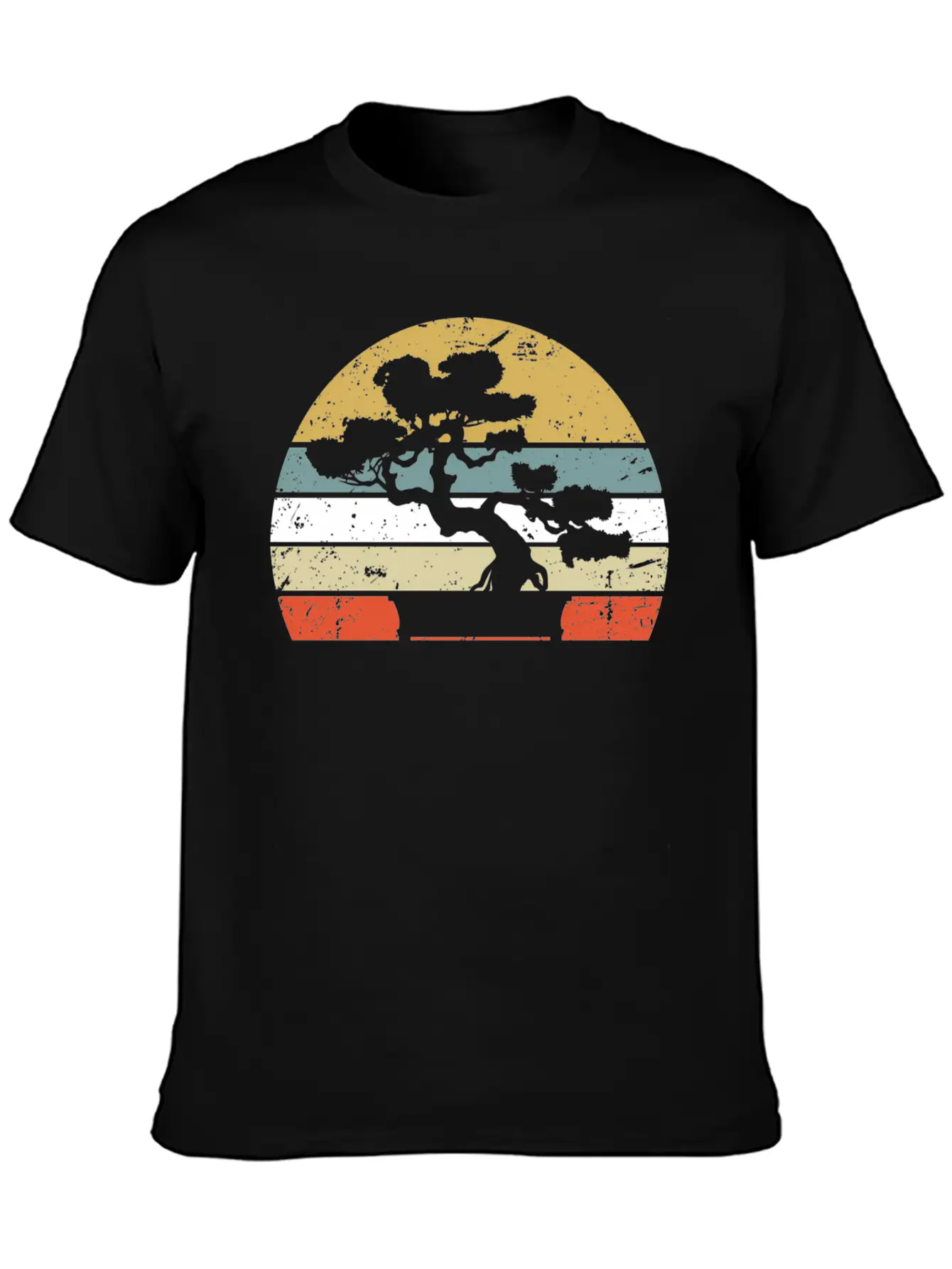 Japanese Sunset Zen Buddhist Bonsai Unisex Casual T-Shirt – Clean Design For Daily Comfort