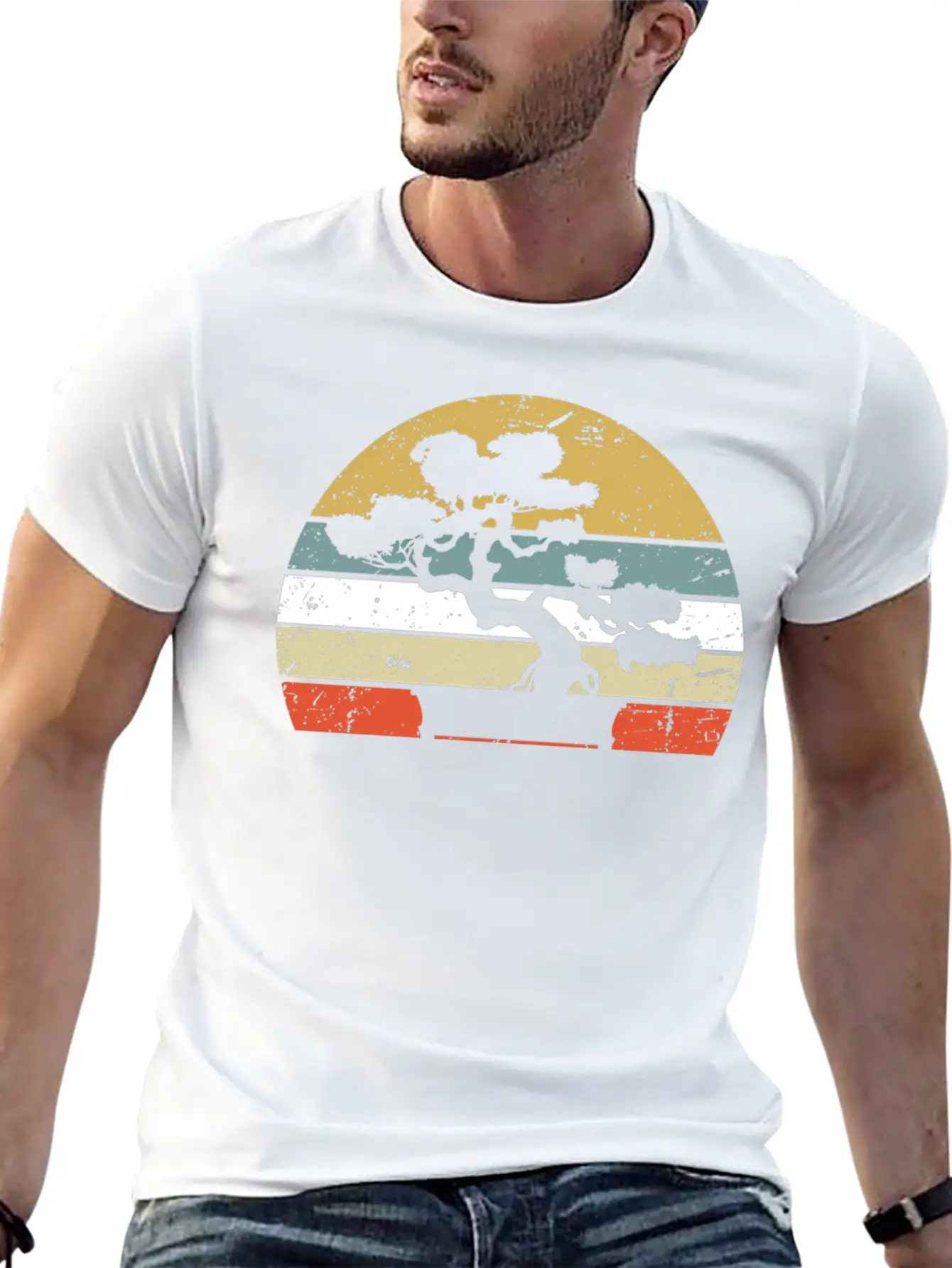Japanese Sunset Zen Buddhist Bonsai Unisex Casual T-Shirt – Clean Design For Daily Comfort