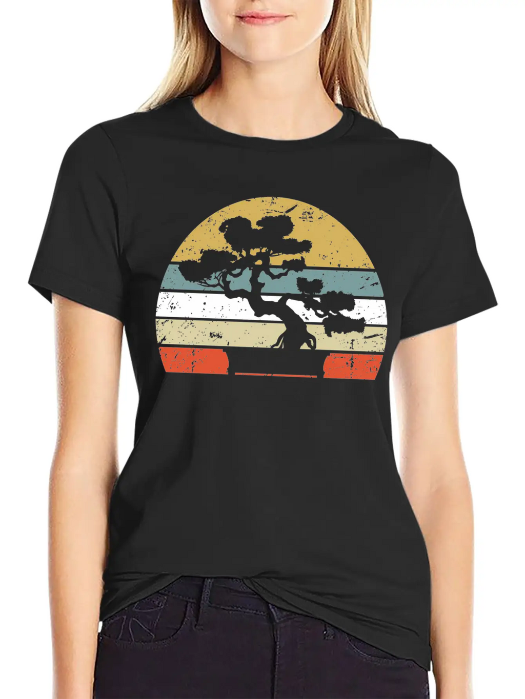 Japanese Sunset Zen Buddhist Bonsai Unisex Casual T-Shirt – Clean Design For Daily Comfort