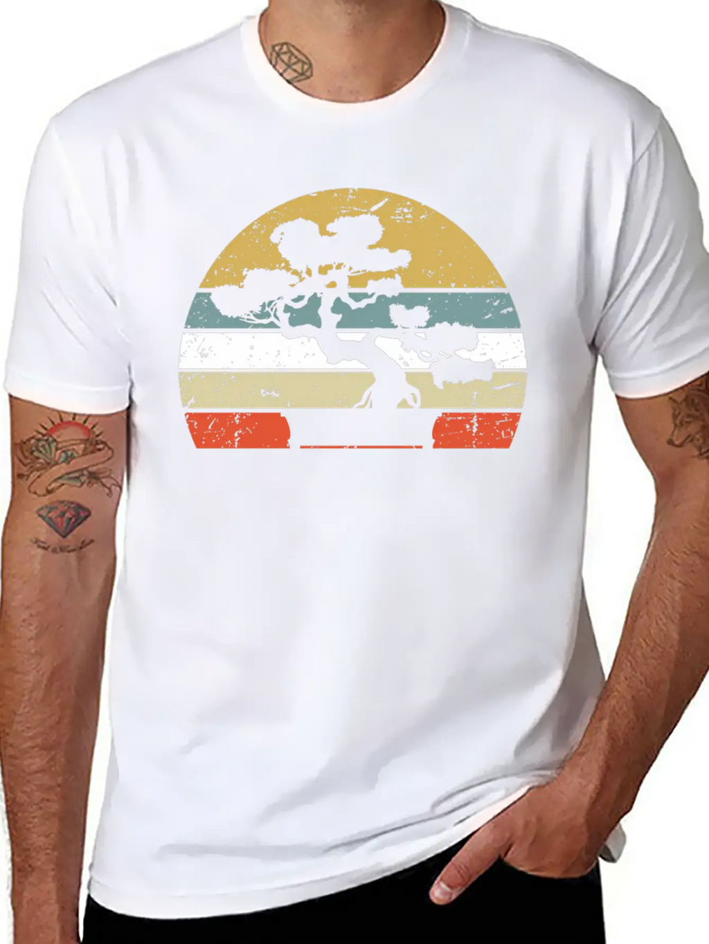 Japanese Sunset Zen Buddhist Bonsai Unisex Casual T-Shirt – Clean Design For Daily Comfort