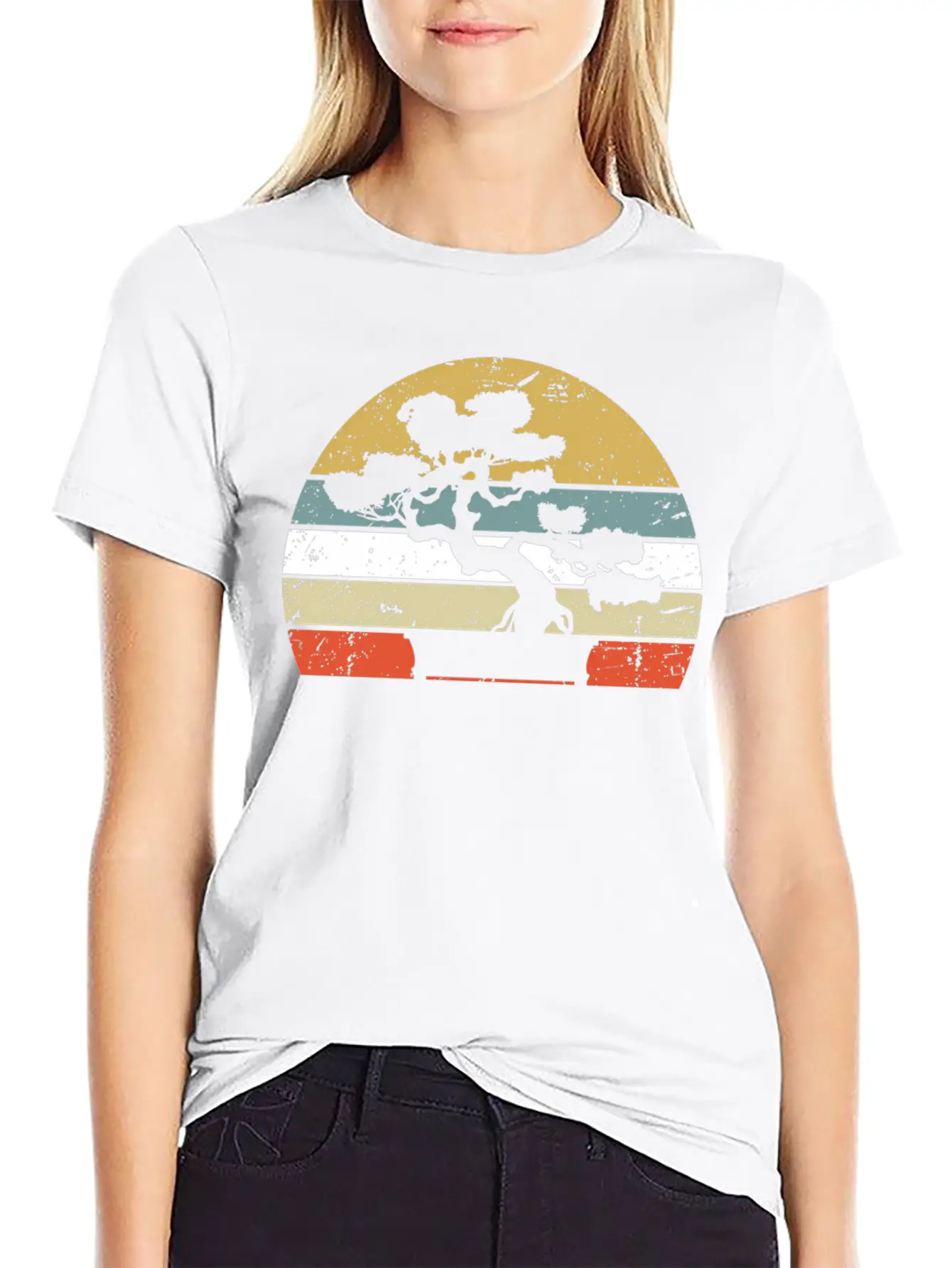 Japanese Sunset Zen Buddhist Bonsai Unisex Casual T-Shirt – Clean Design For Daily Comfort