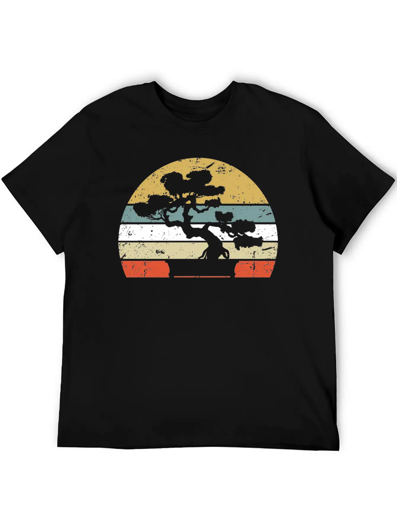 Japanese Sunset Zen Buddhist Bonsai Unisex Casual T-Shirt – Clean Design For Daily Comfort