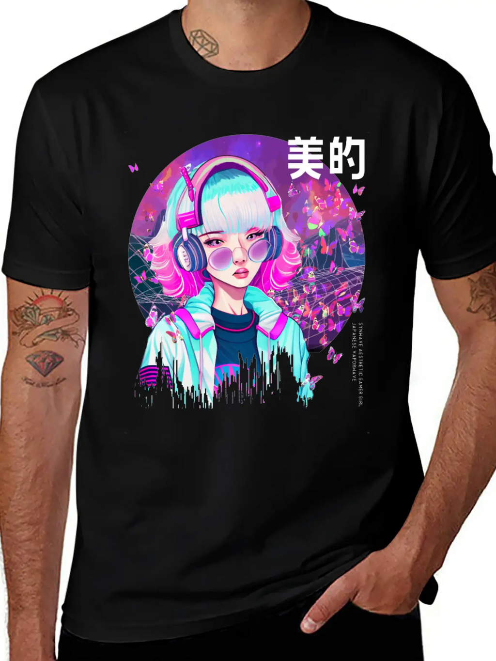 Japanese Synthwave Gamer Girl Vaporwave Aesthethic Essential Cotton Tee For Daily Outfits – Unisex Style