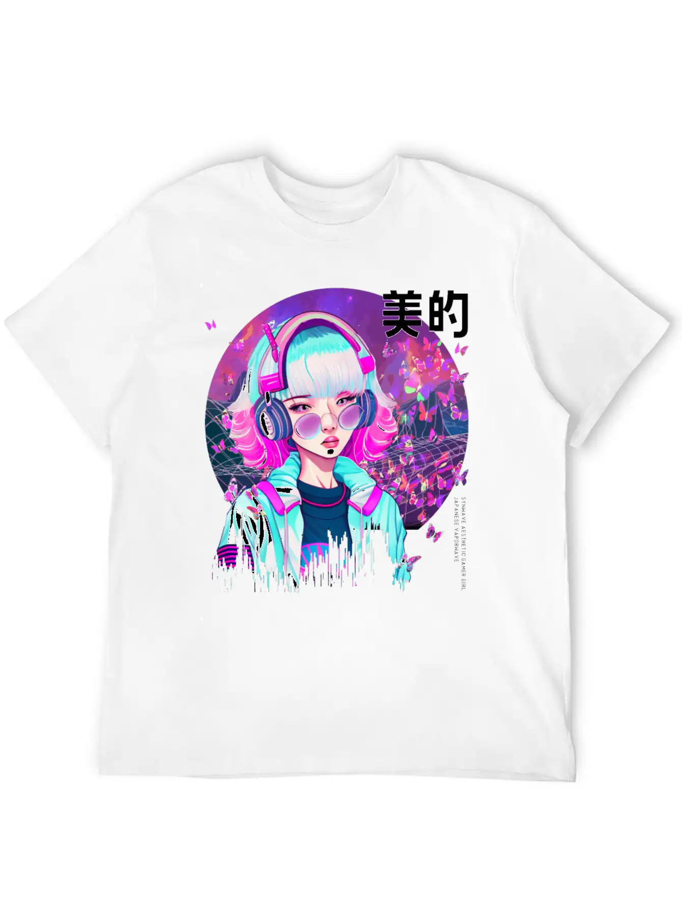 Japanese Synthwave Gamer Girl Vaporwave Aesthethic Essential Cotton Tee For Daily Outfits – Unisex Style