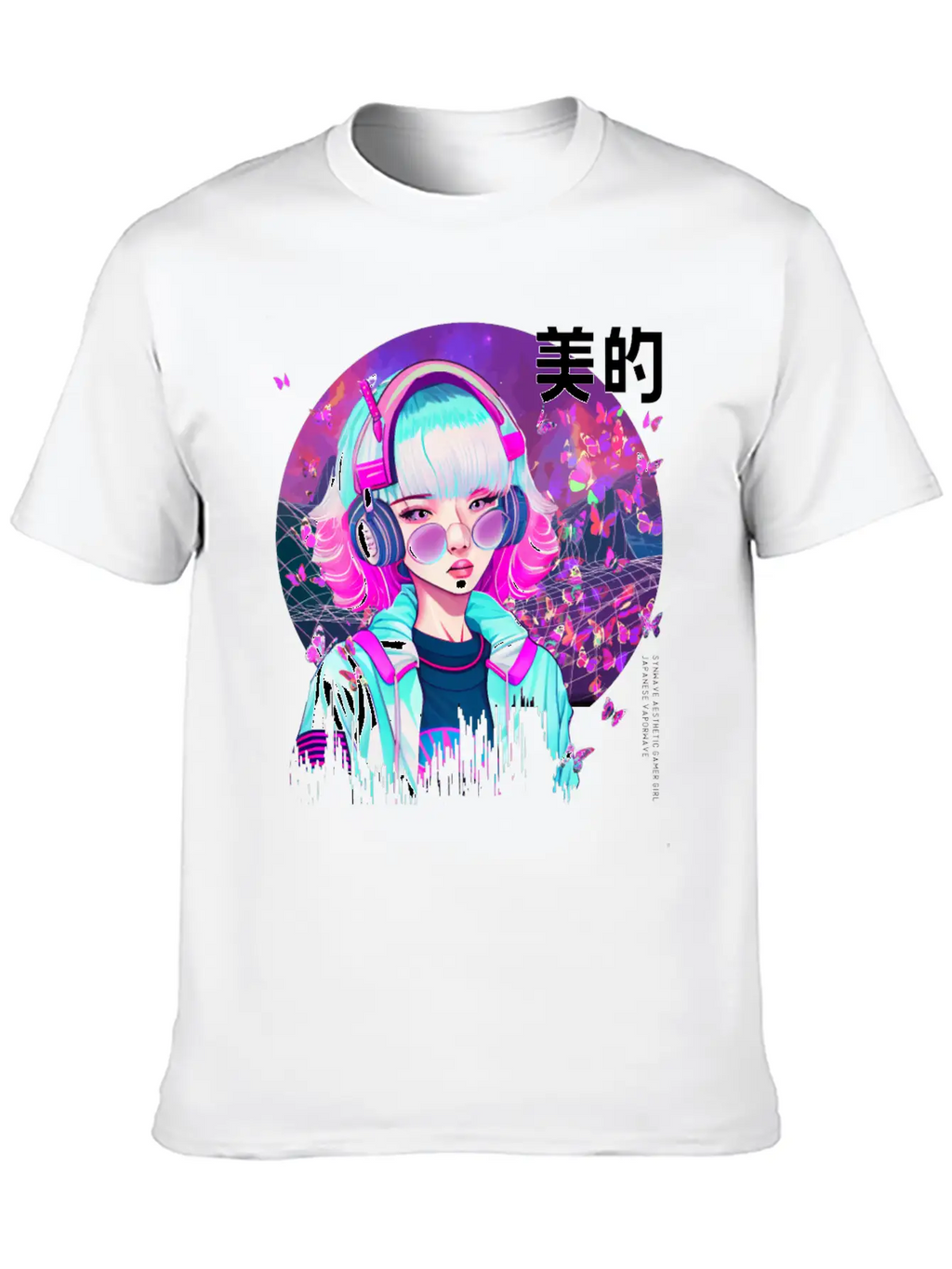 Japanese Synthwave Gamer Girl Vaporwave Aesthethic Essential Cotton Tee For Daily Outfits – Unisex Style