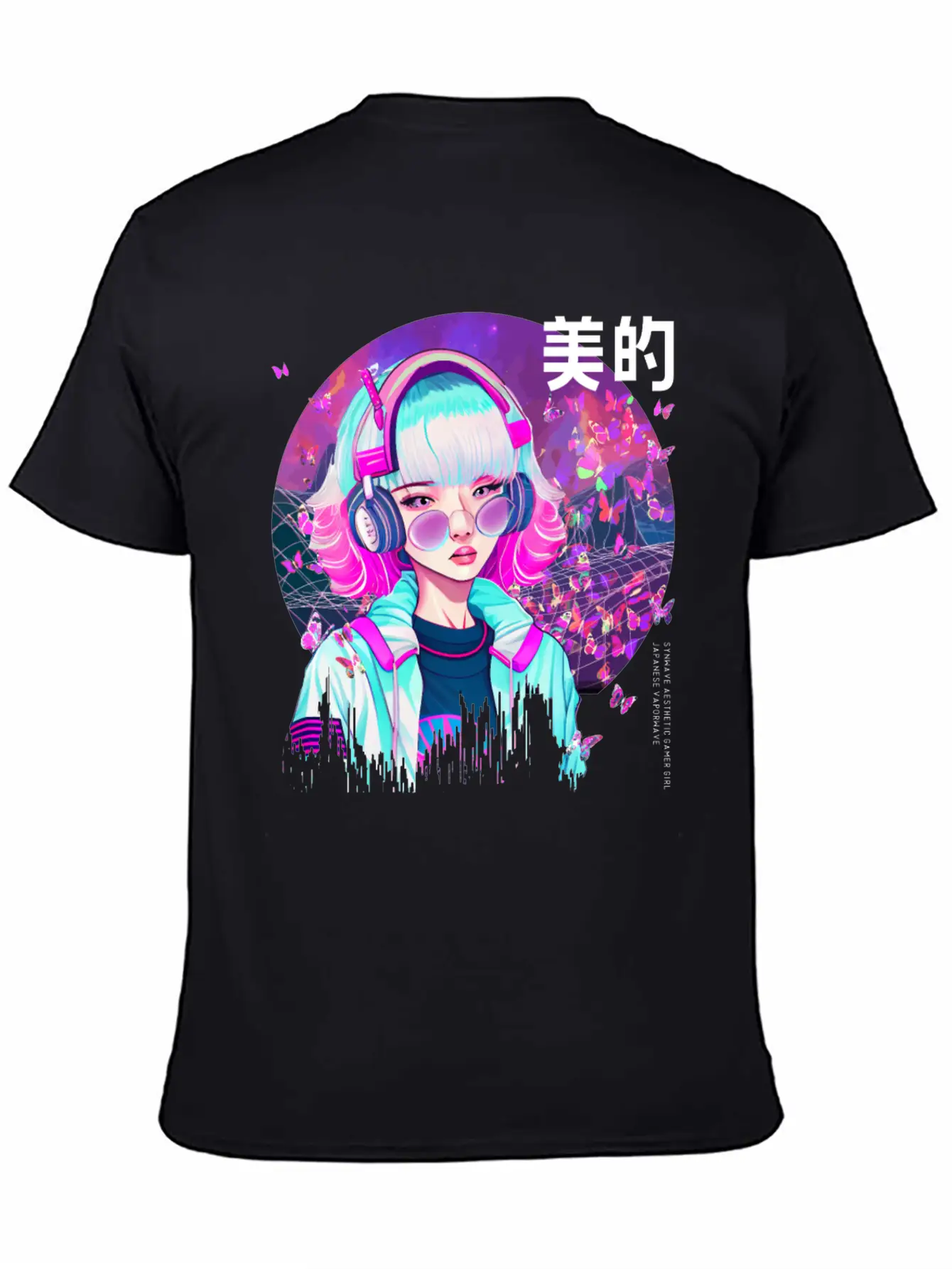 Japanese Synthwave Gamer Girl Vaporwave Aesthethic Essential Cotton Tee For Daily Outfits – Unisex Style