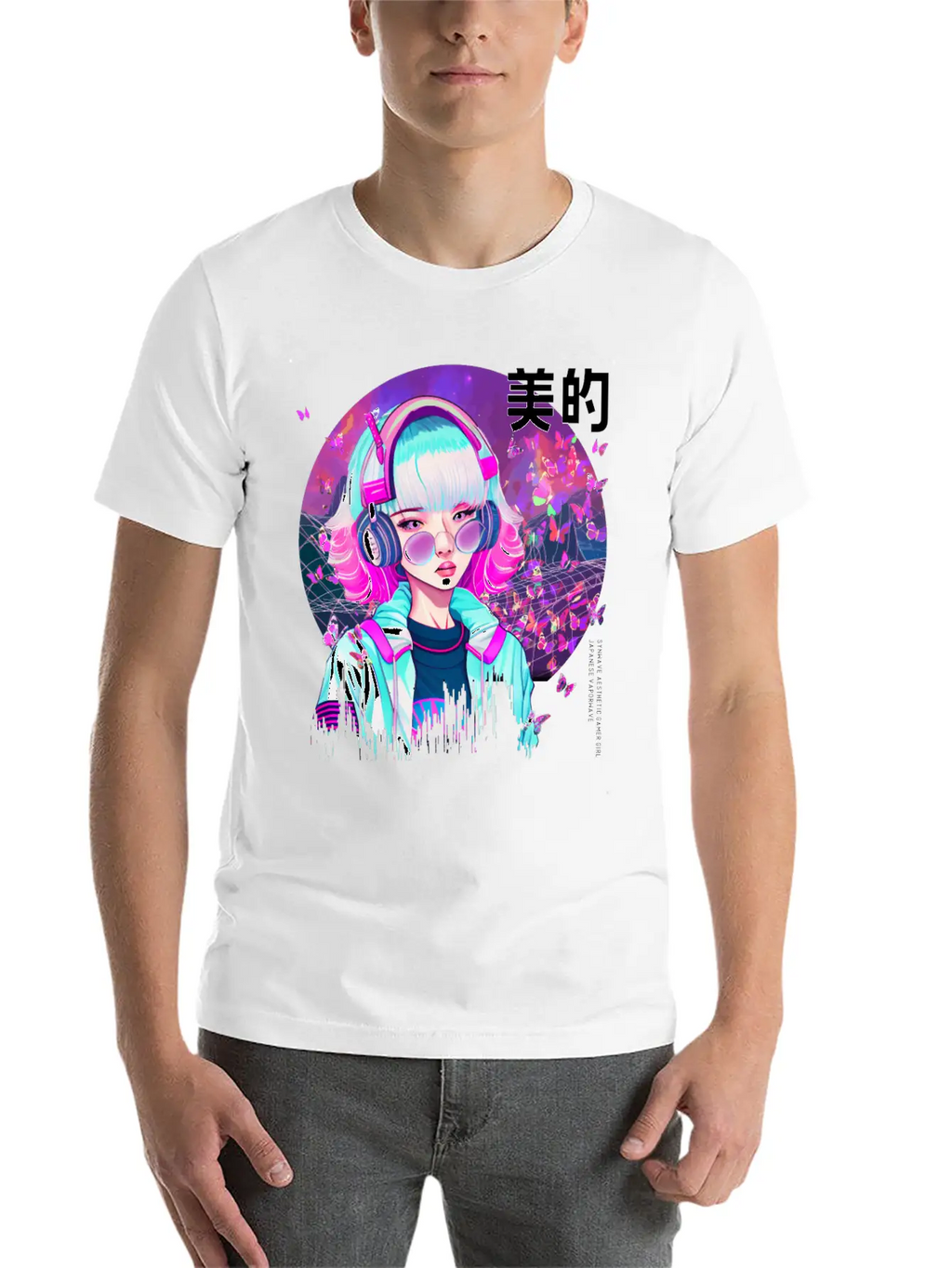 Japanese Synthwave Gamer Girl Vaporwave Aesthethic Essential Cotton Tee For Daily Outfits – Unisex Style
