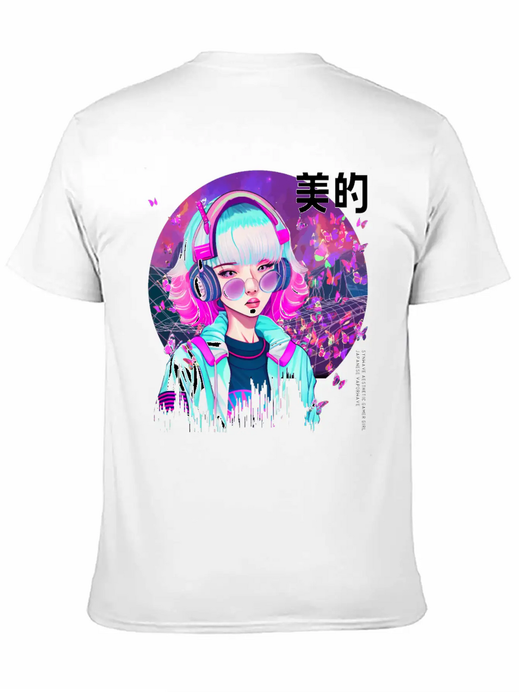 Japanese Synthwave Gamer Girl Vaporwave Aesthethic Essential Cotton Tee For Daily Outfits – Unisex Style