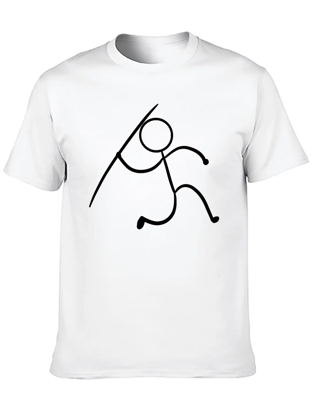 Javelin Stickman Player Or Athlete Gift Unisex Short Sleeve Soft Cotton T-Shirt – Casual Everyday Wear