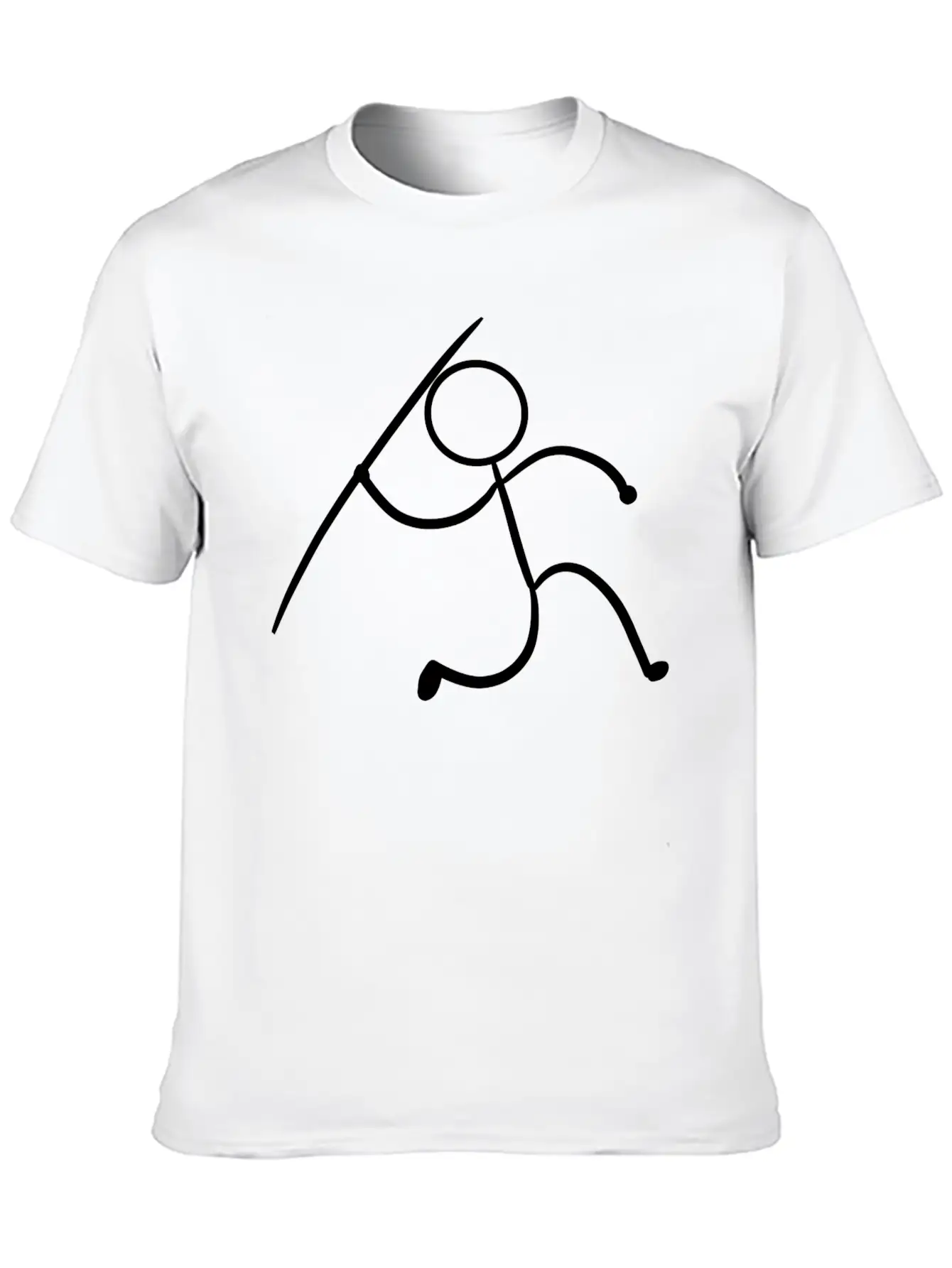 Javelin Stickman Player Or Athlete Gift Unisex Short Sleeve Soft Cotton T-Shirt – Casual Everyday Wear