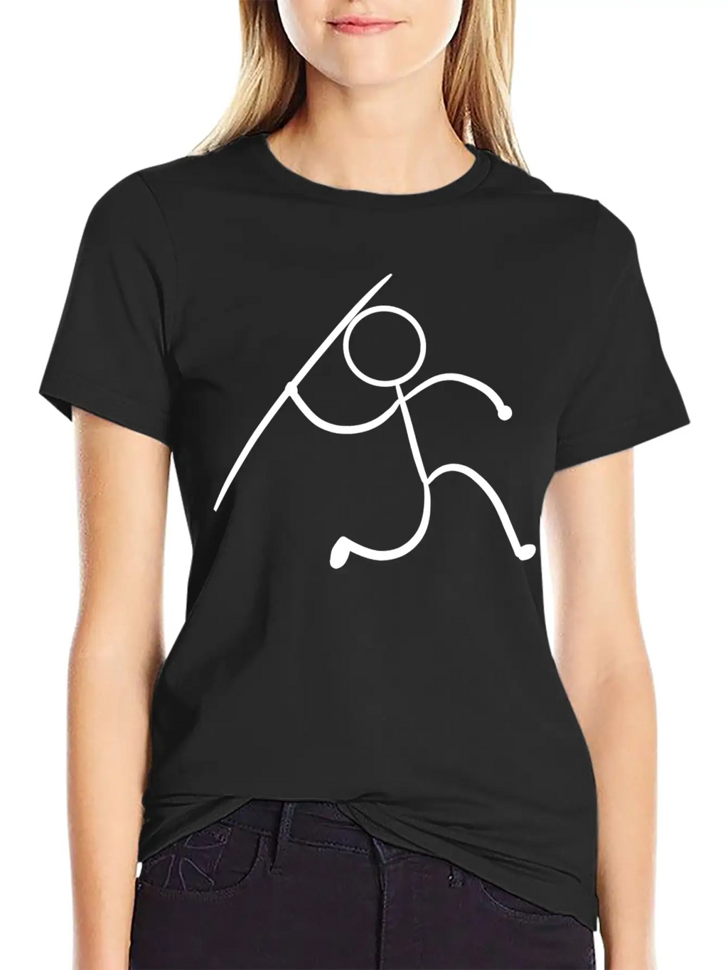 Javelin Stickman Player Or Athlete Gift Unisex Short Sleeve Soft Cotton T-Shirt – Casual Everyday Wear