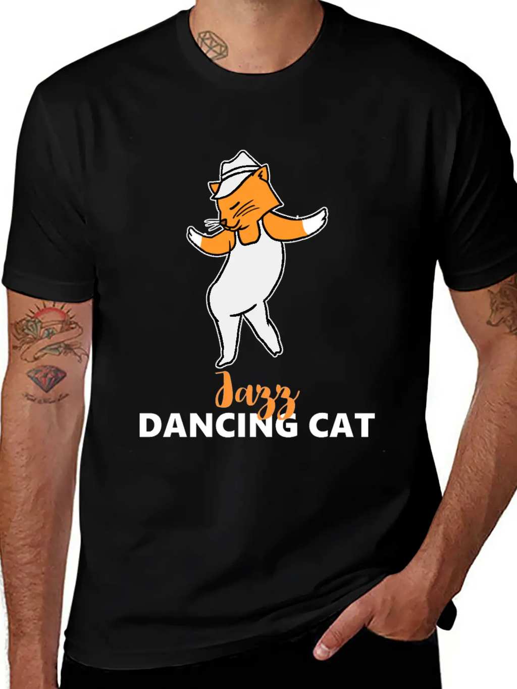 Jazz Dancing Cat Classic Fit Graphic Tee For Daily Comfort – Unisex Cotton Shirt