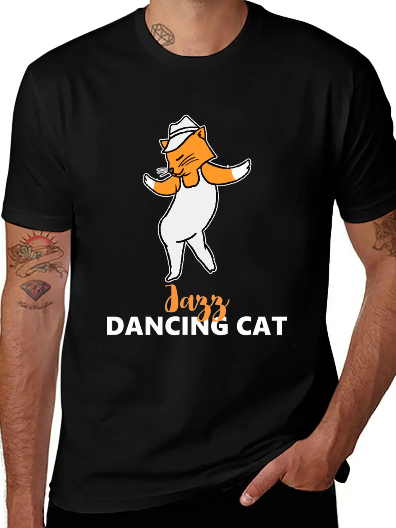 Jazz Dancing Cat Classic Fit Graphic Tee For Daily Comfort – Unisex Cotton Shirt