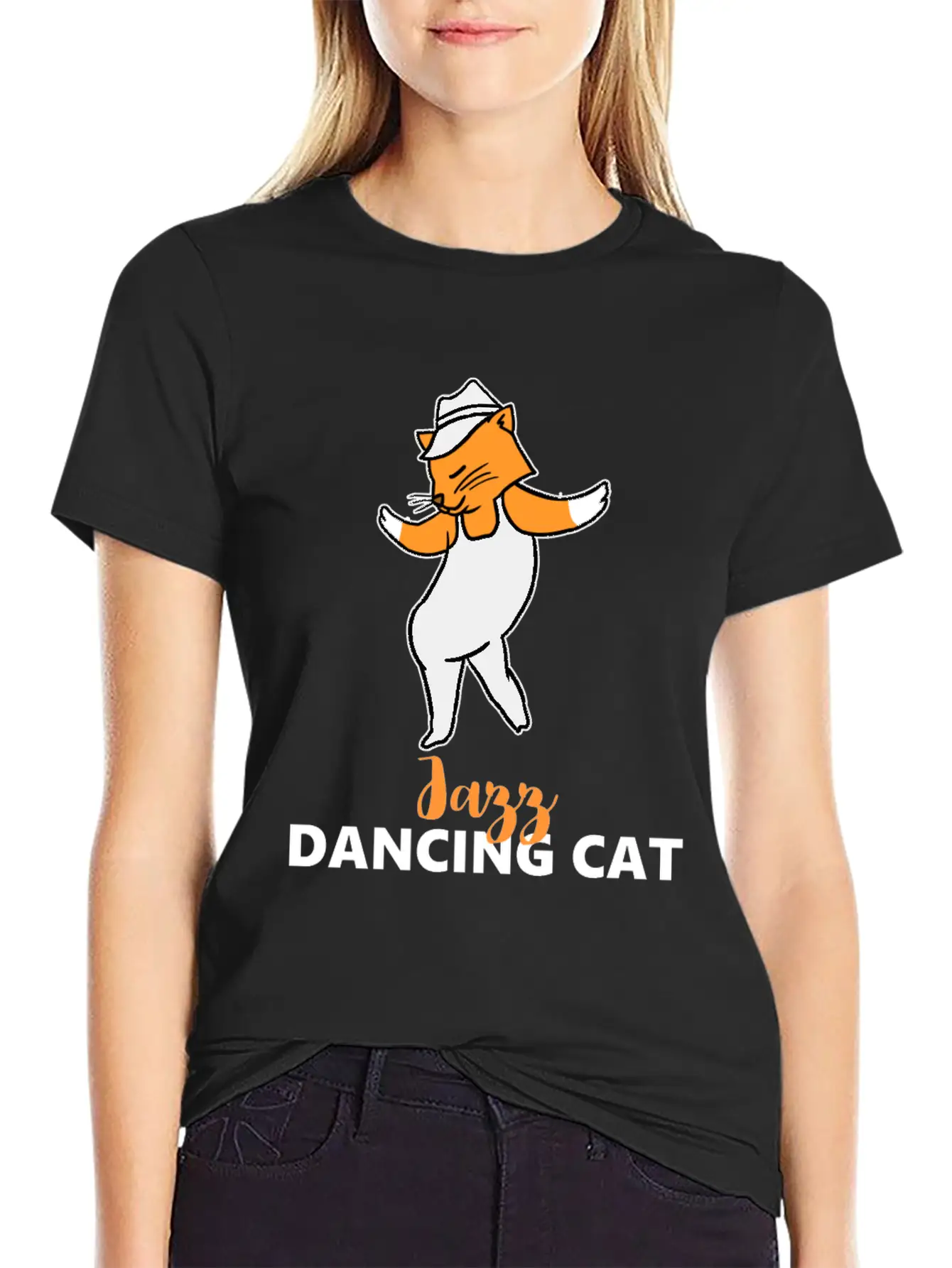 Jazz Dancing Cat Classic Fit Graphic Tee For Daily Comfort – Unisex Cotton Shirt